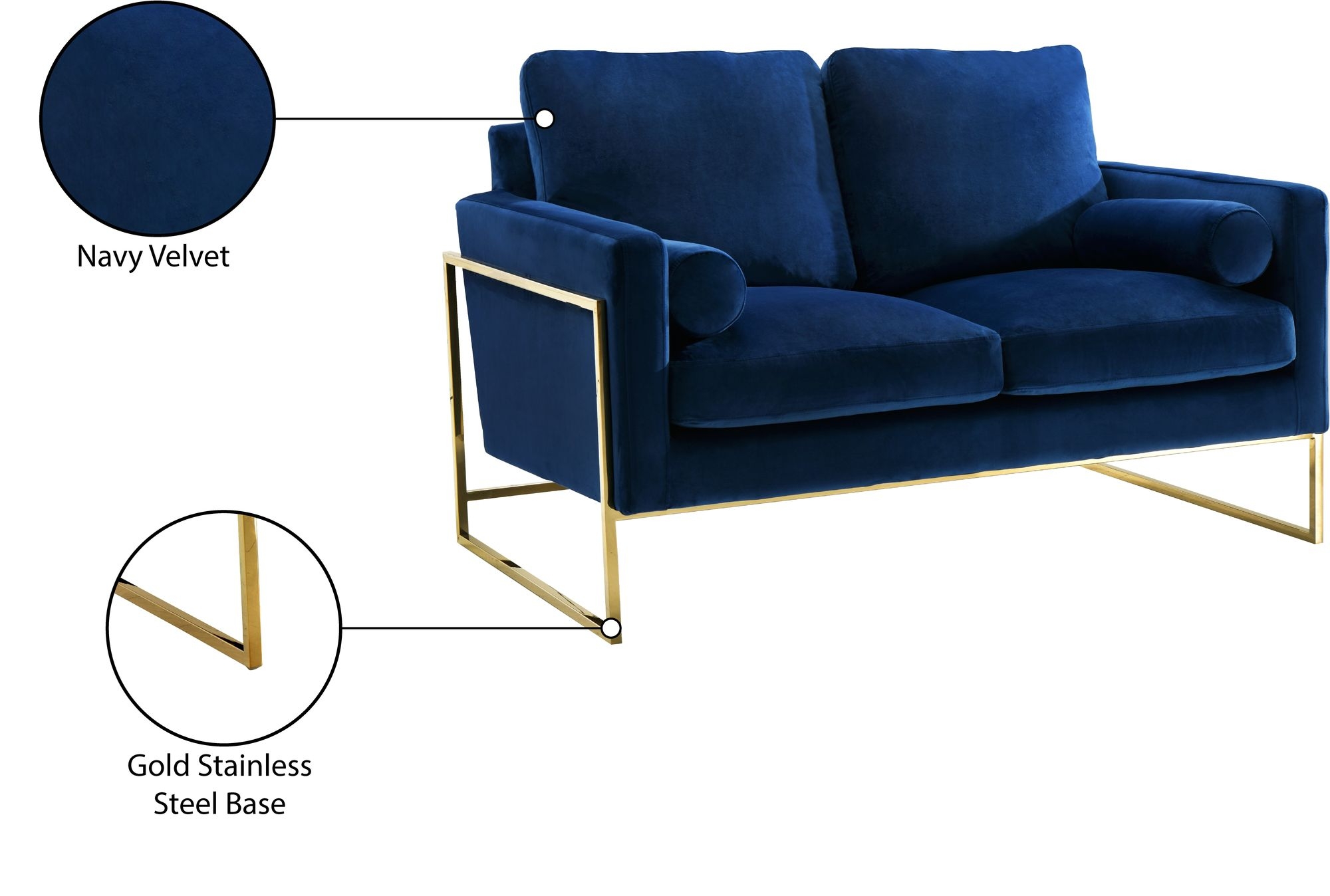 Mila Velvet Loveseat