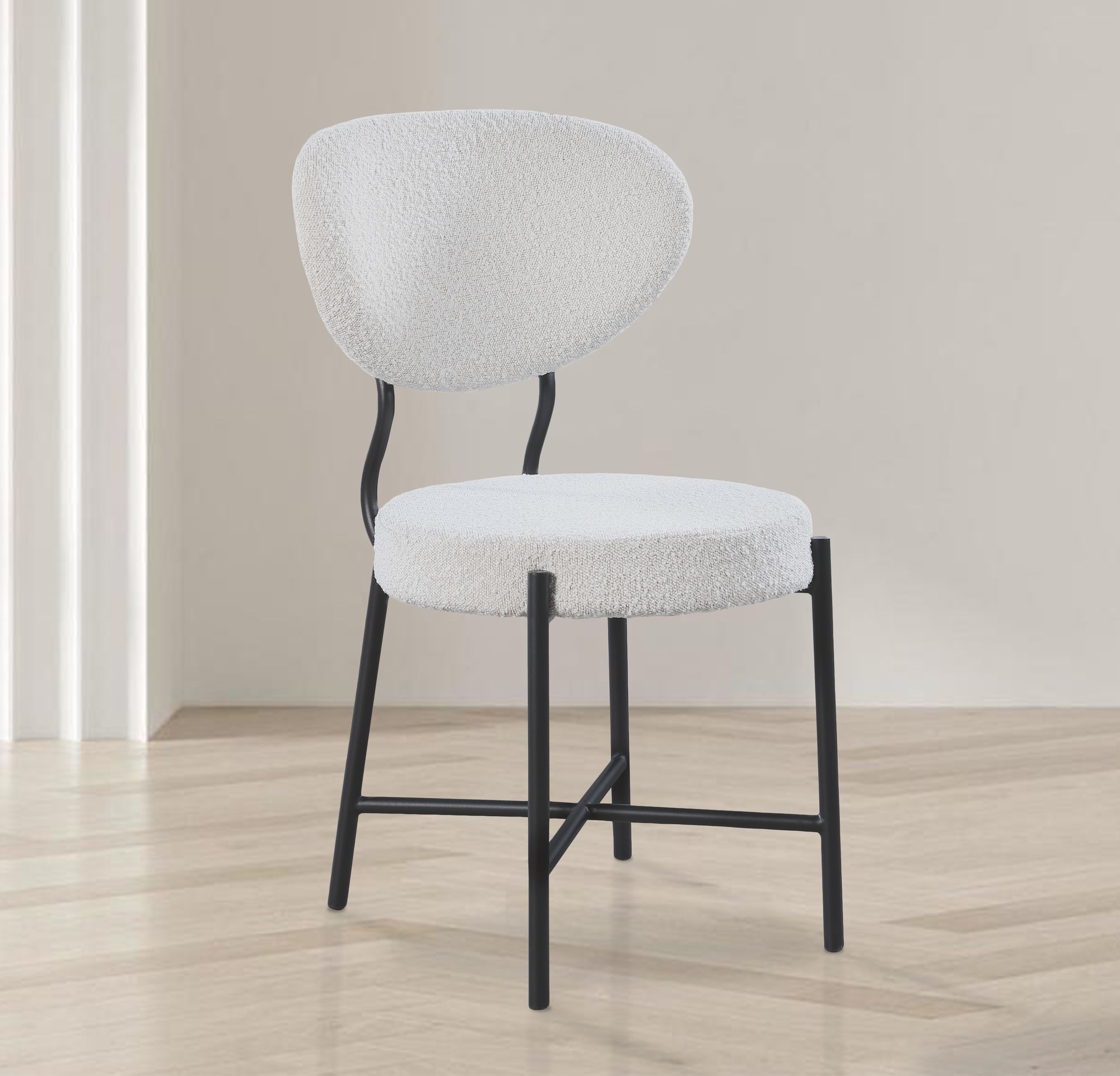 Allure Boucle Fabric Dining Chair
