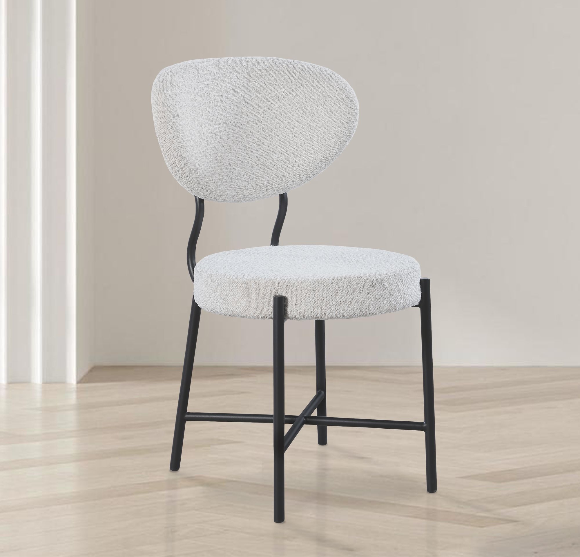 Allure Boucle Fabric Dining Chair