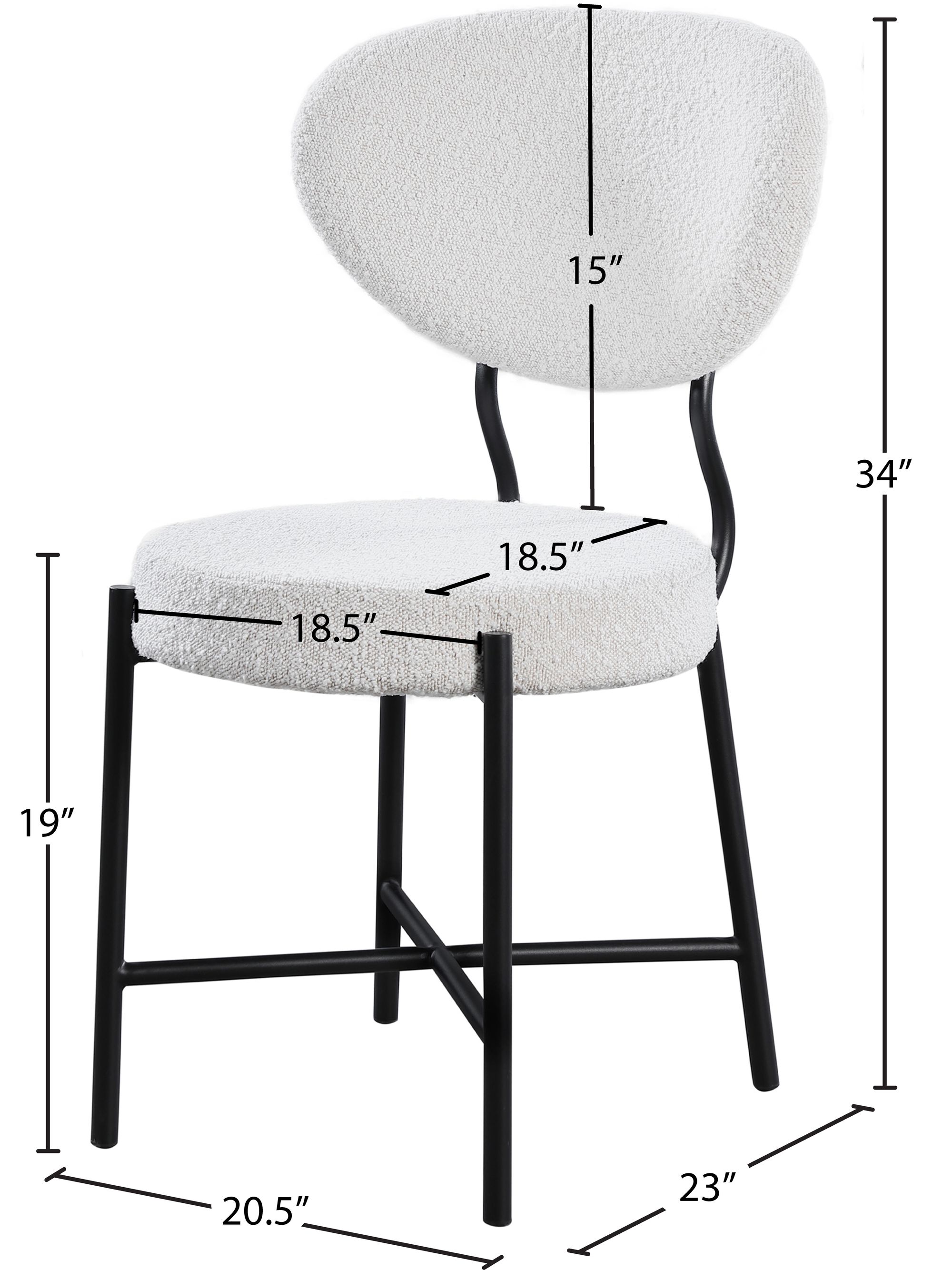 Allure Boucle Fabric Dining Chair