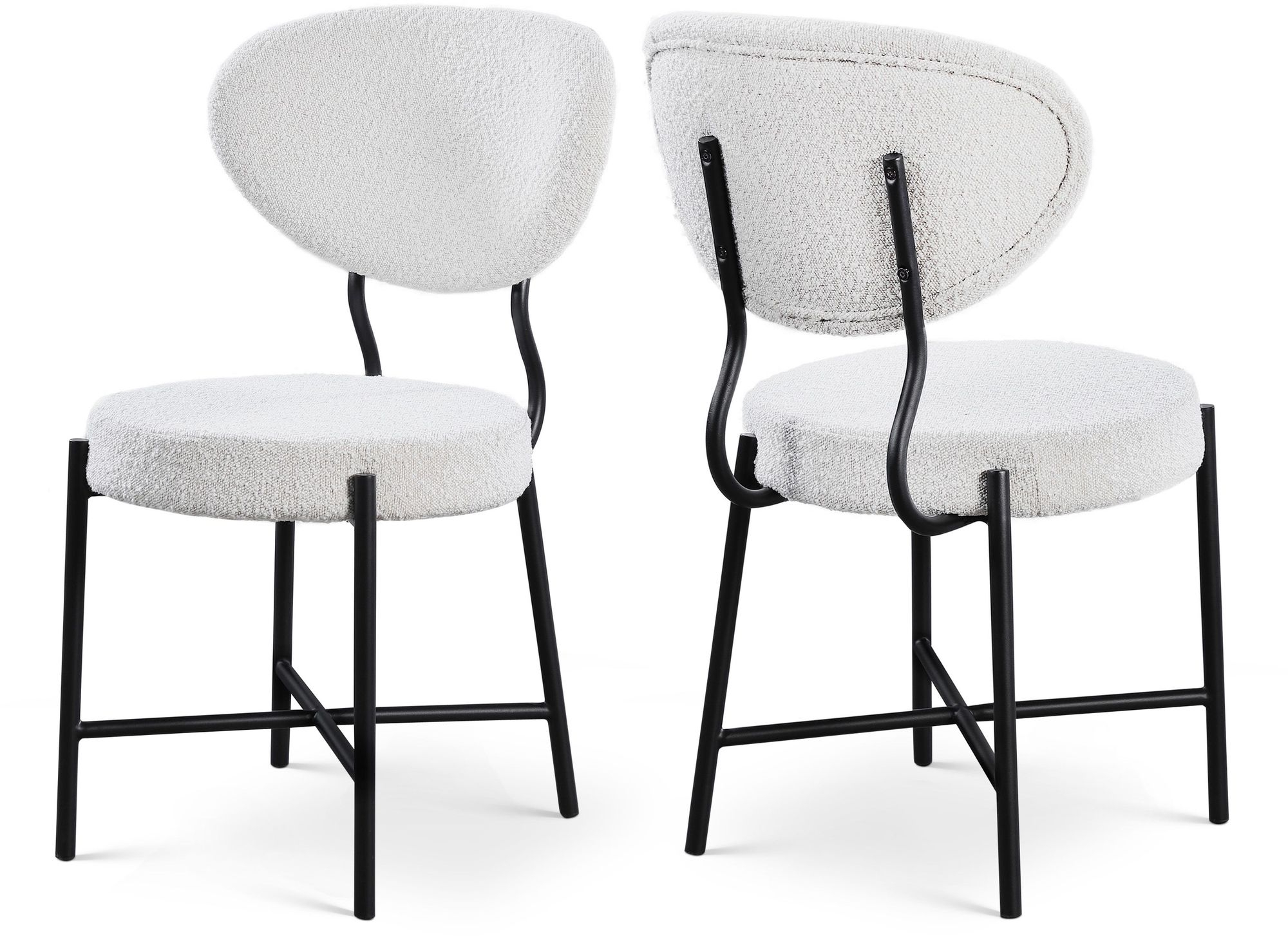 Allure Boucle Fabric Dining Chair