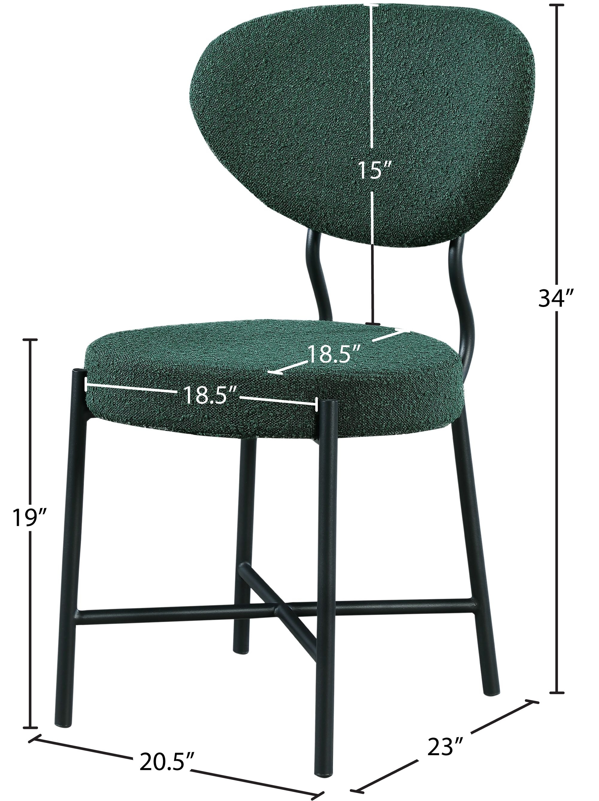 Allure Boucle Fabric Dining Chair