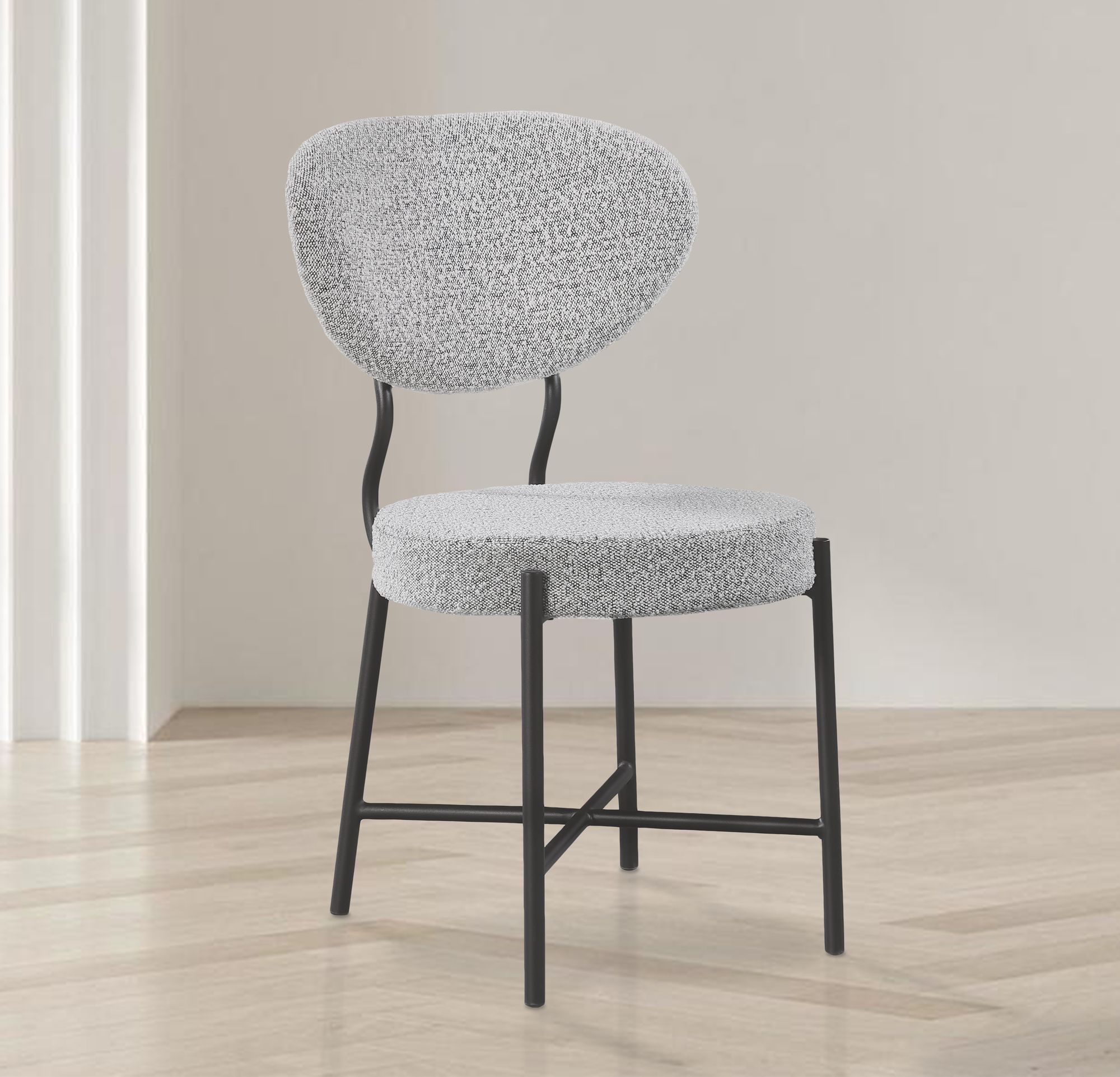 Allure Boucle Fabric Dining Chair
