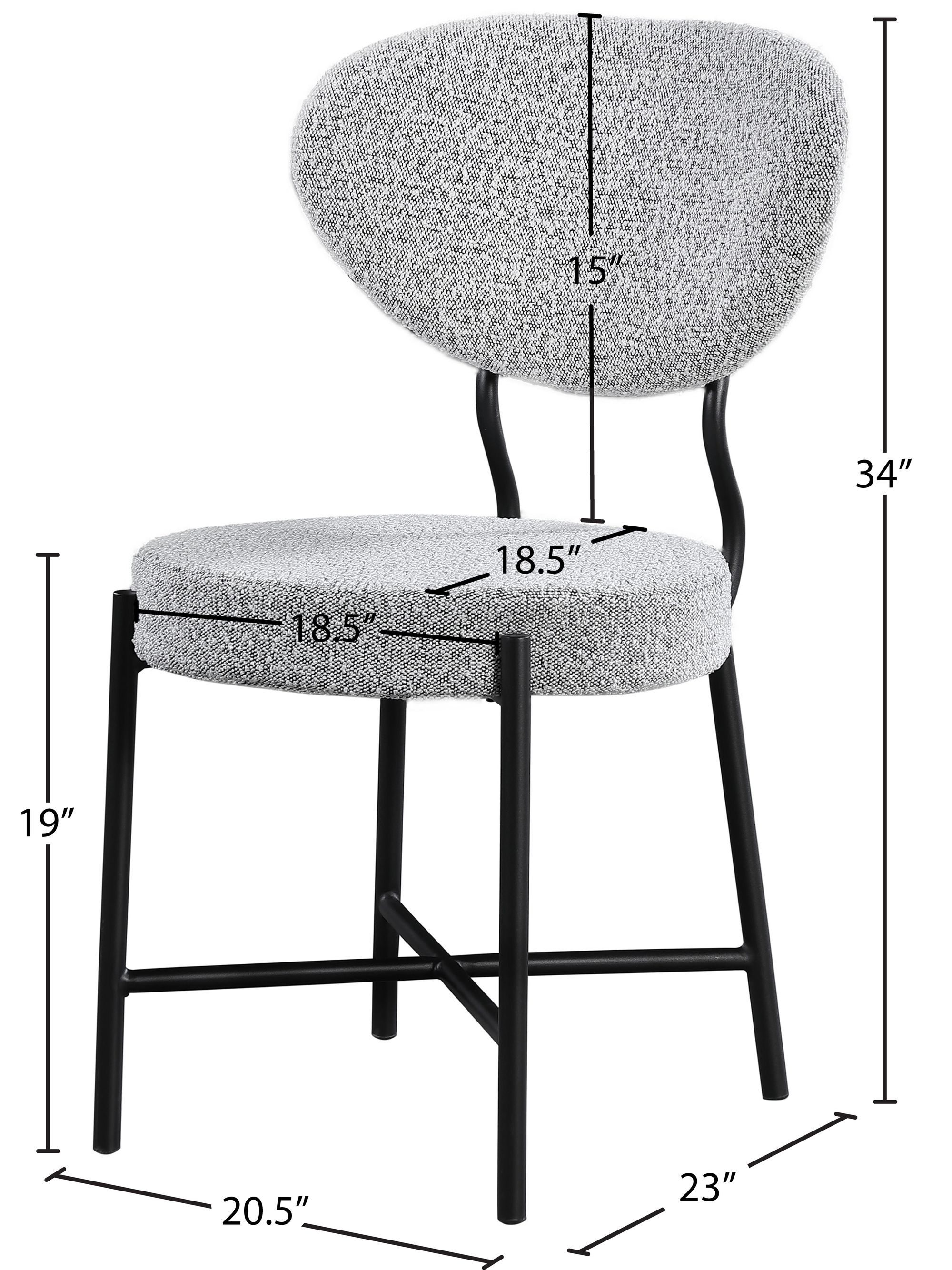 Allure Boucle Fabric Dining Chair
