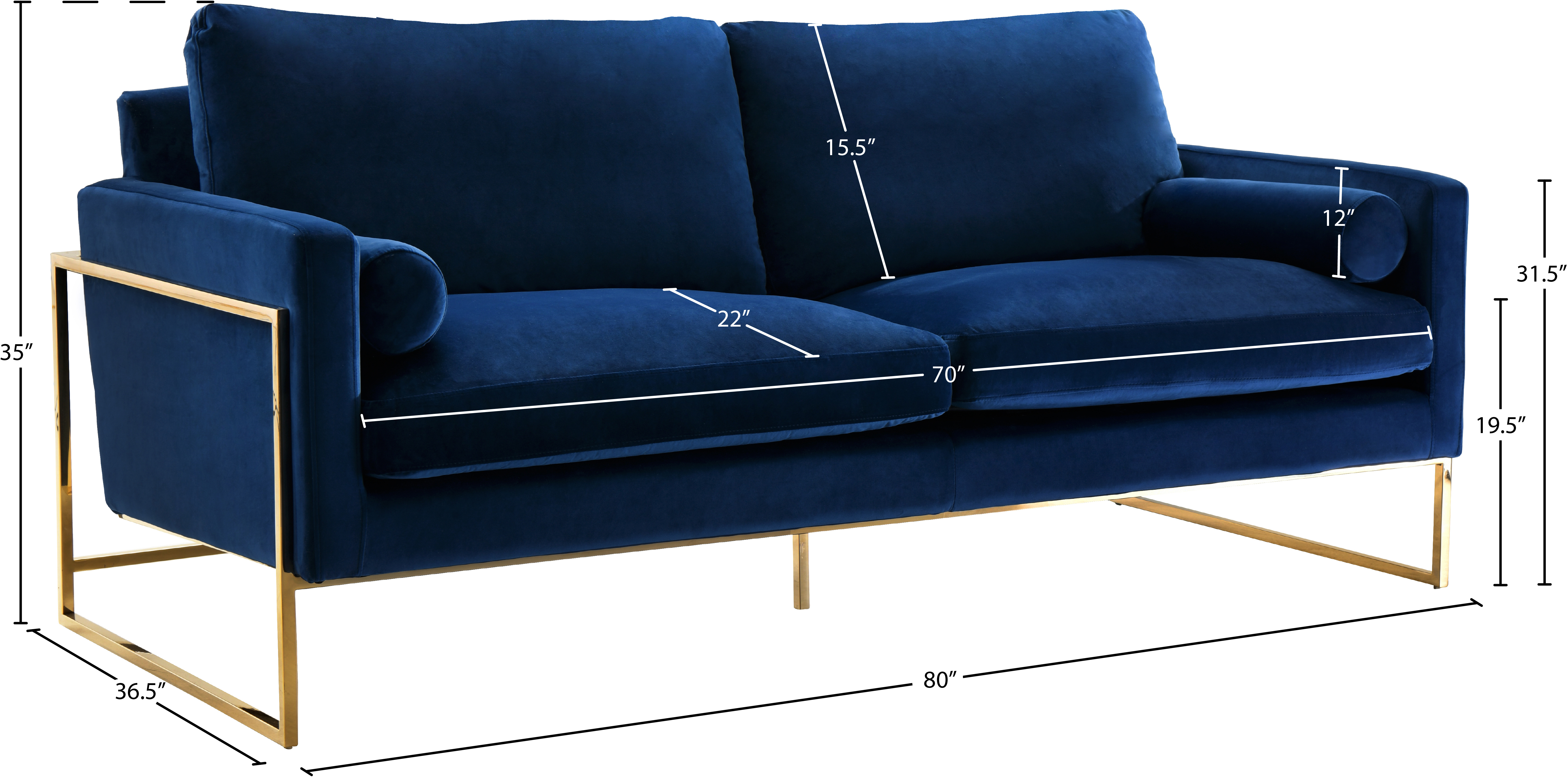 Mila Velvet Sofa