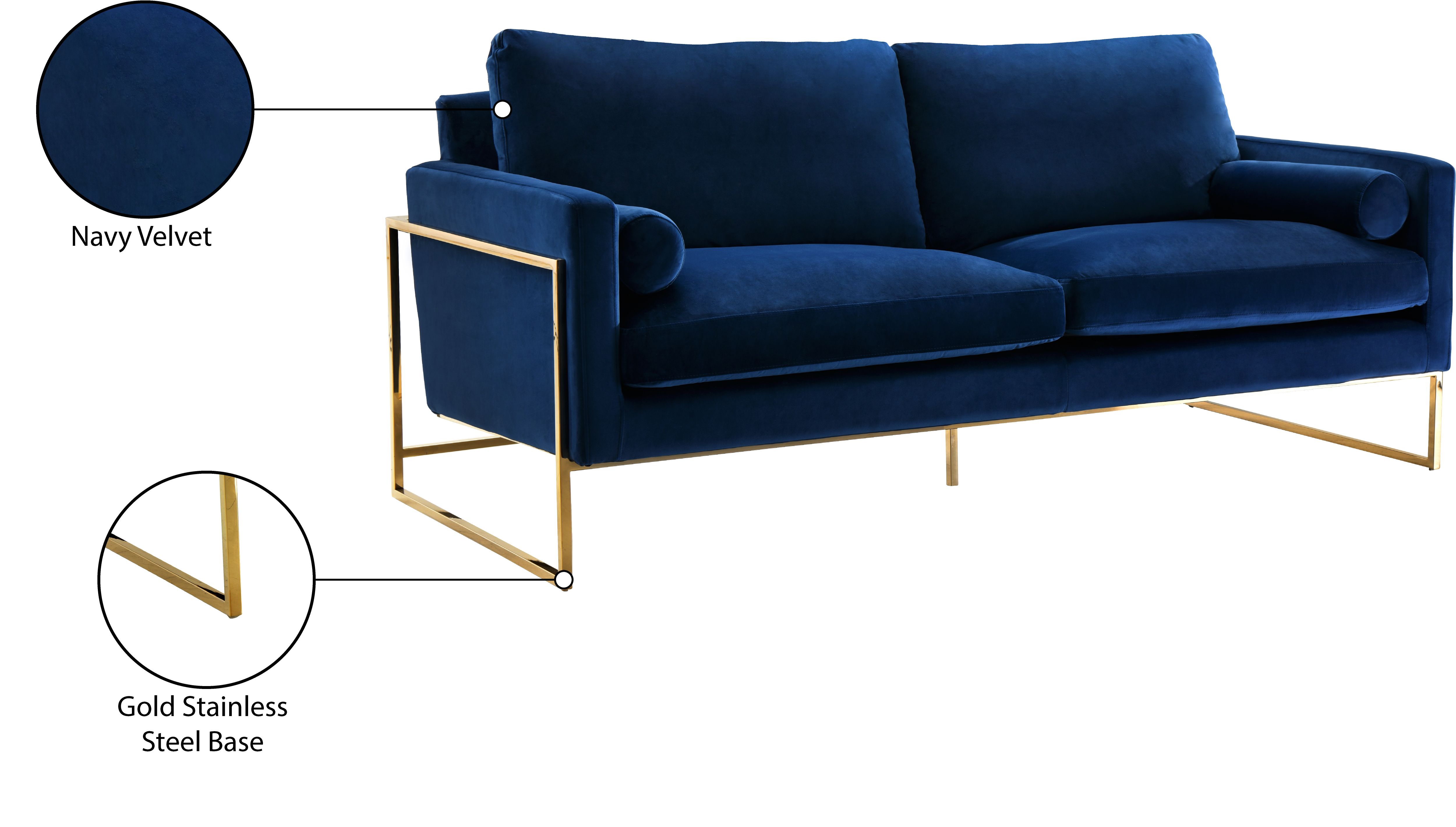 Mila Velvet Sofa