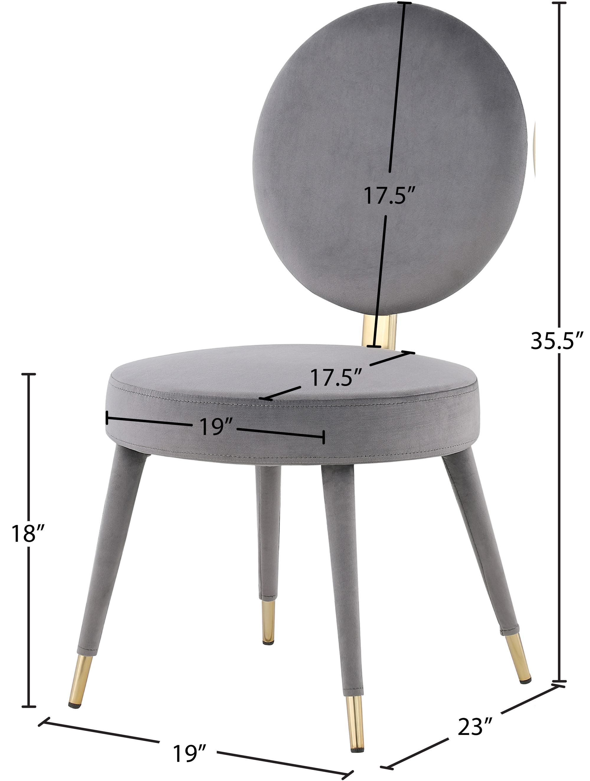 Brandy Dining Chair with Iron Metal Frame