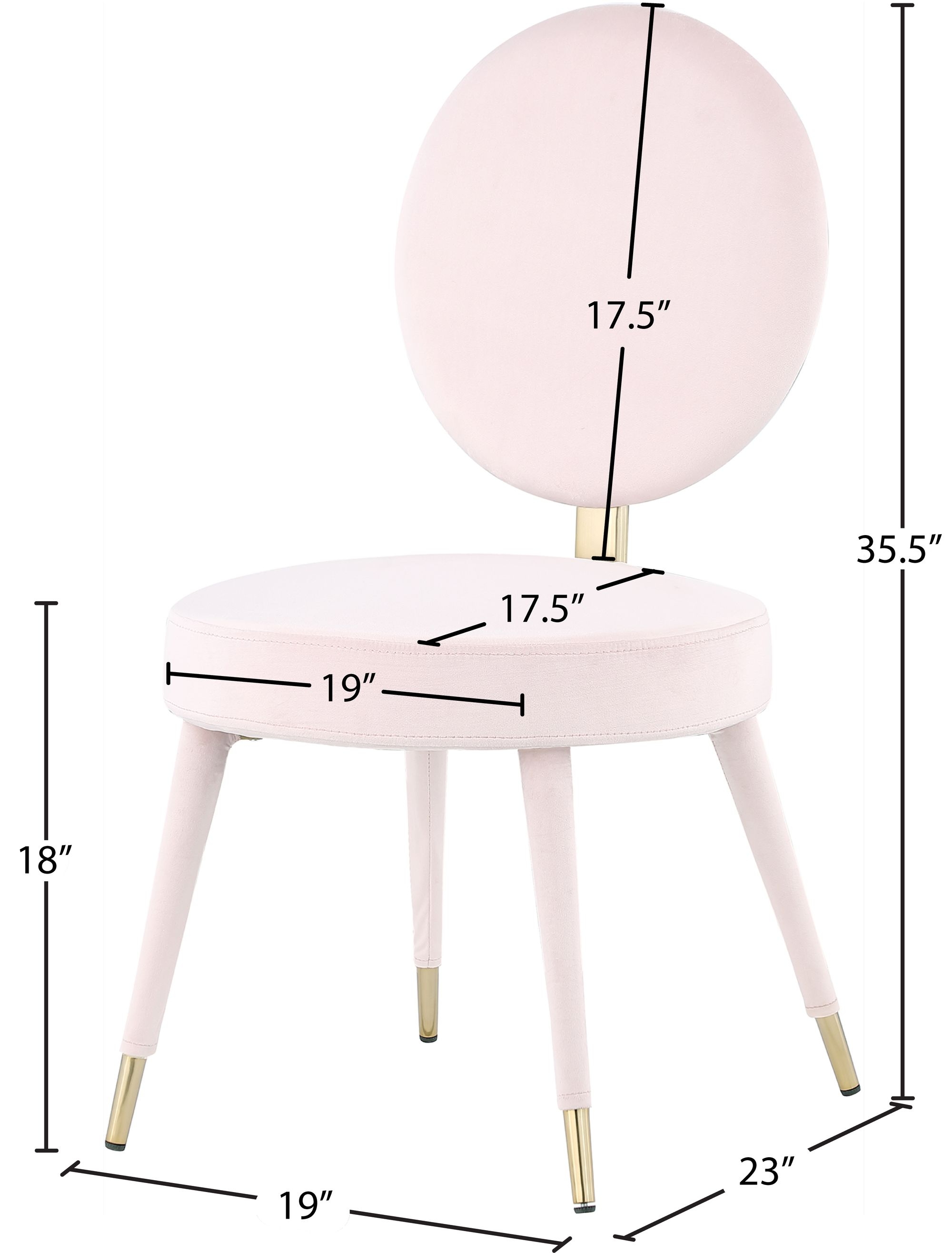 Brandy Dining Chair with Iron Metal Frame