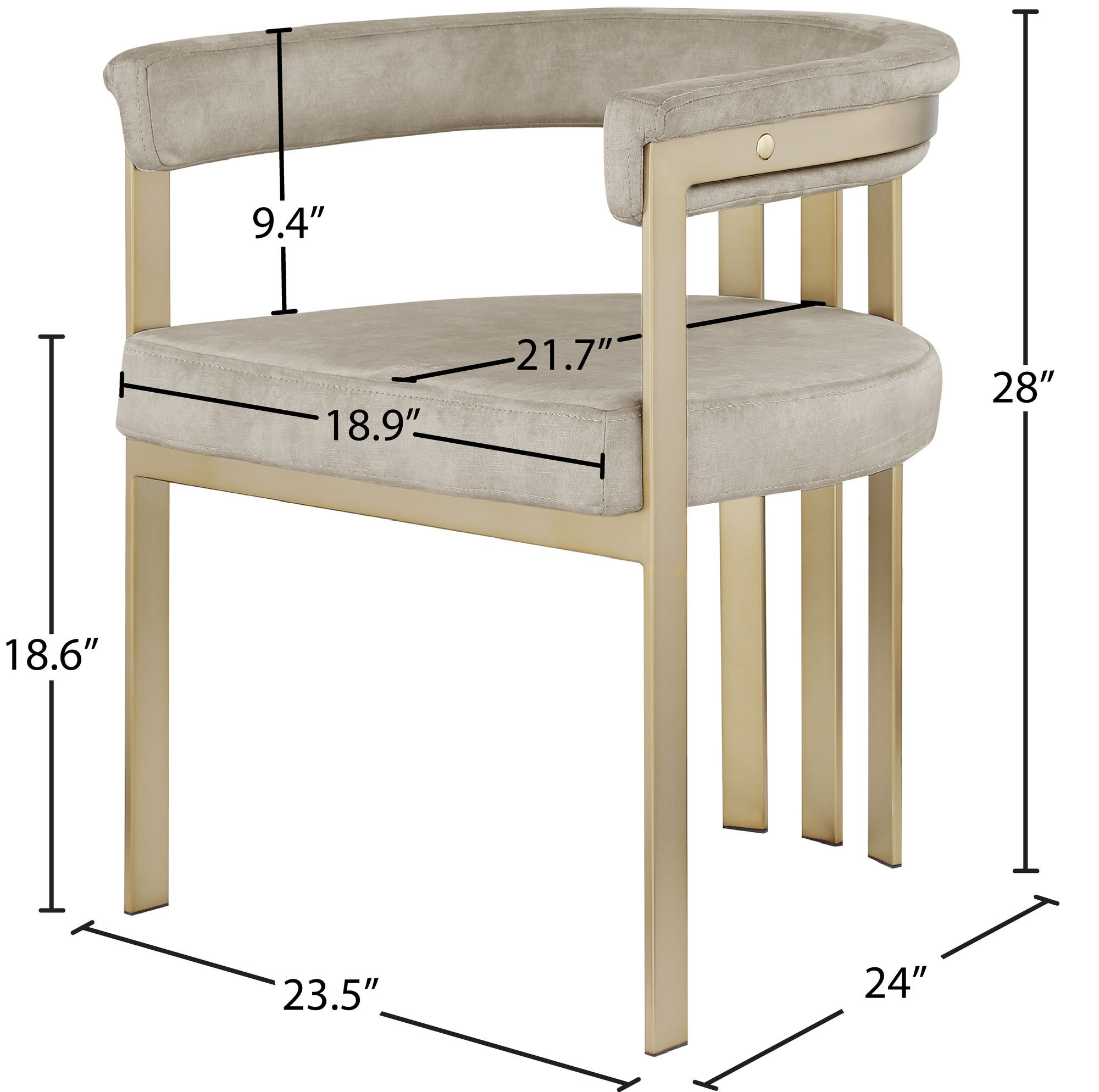 Marcello Velvet Dining Chair
