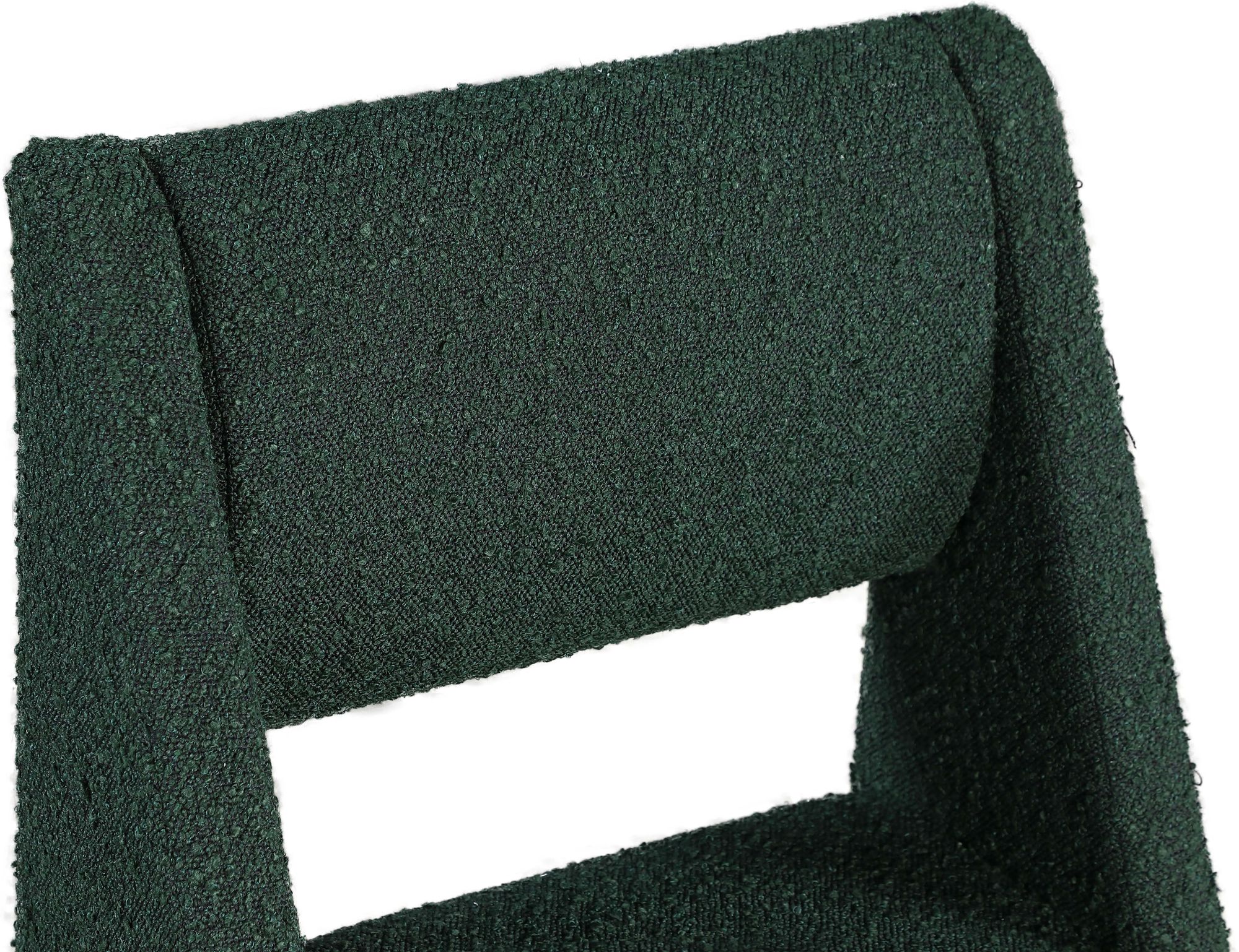 Jayce Boucle Fabric Dining Chair with Matte Black Iron Base