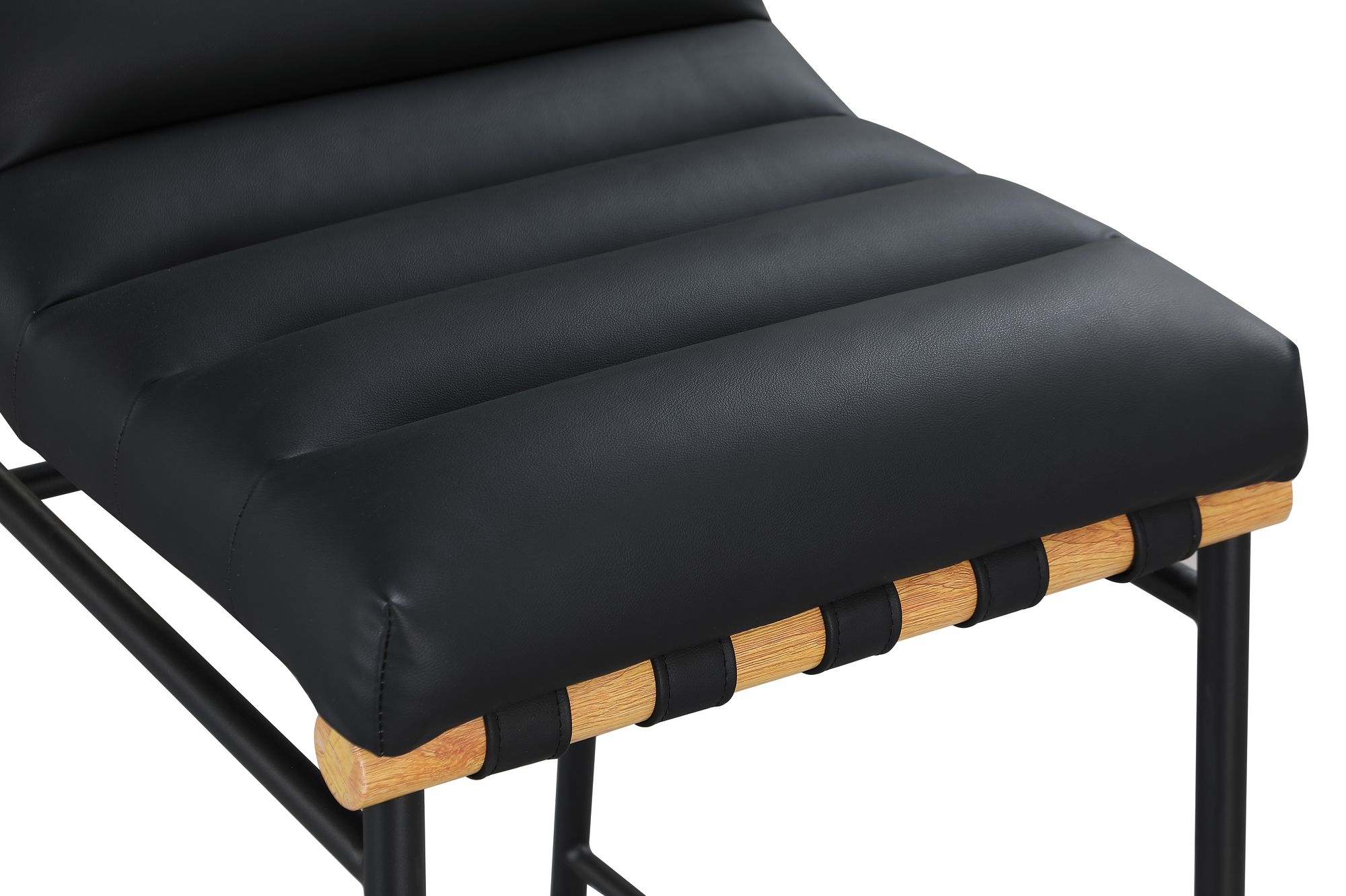Burke Boucle Fabric Counter Stool with Matte Black Metal Frame