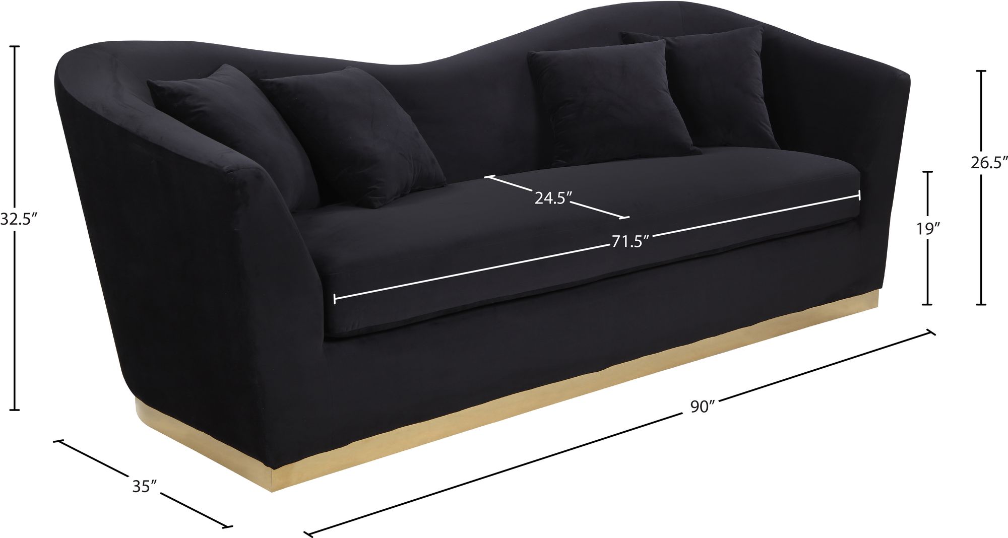 Arabella Velvet Sofa