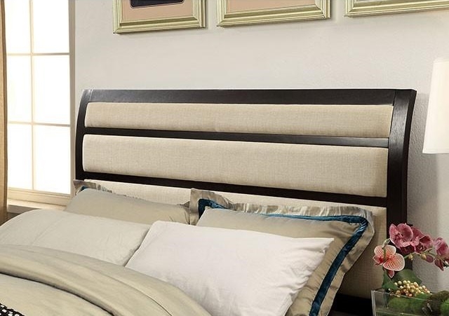 Berenice Fabric/Wood Panel Bed