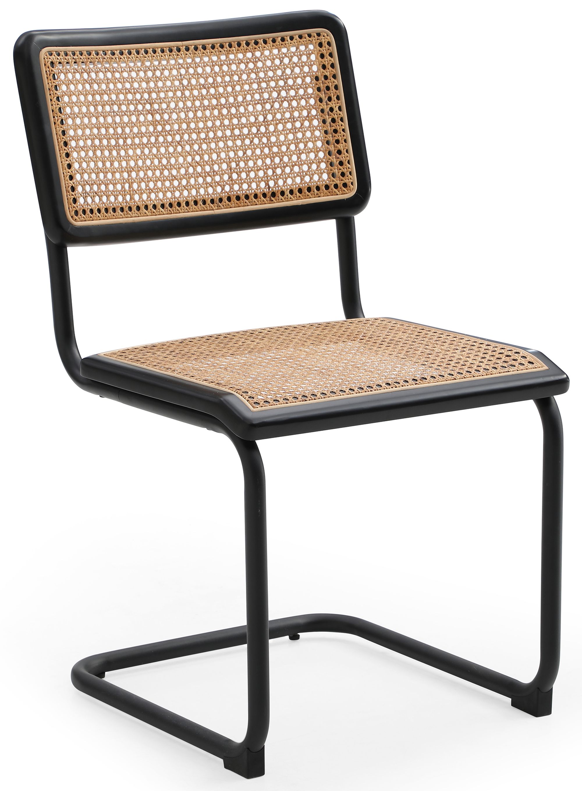Kano Rattan Dining Chair with Black Powder Coated Metal Frame