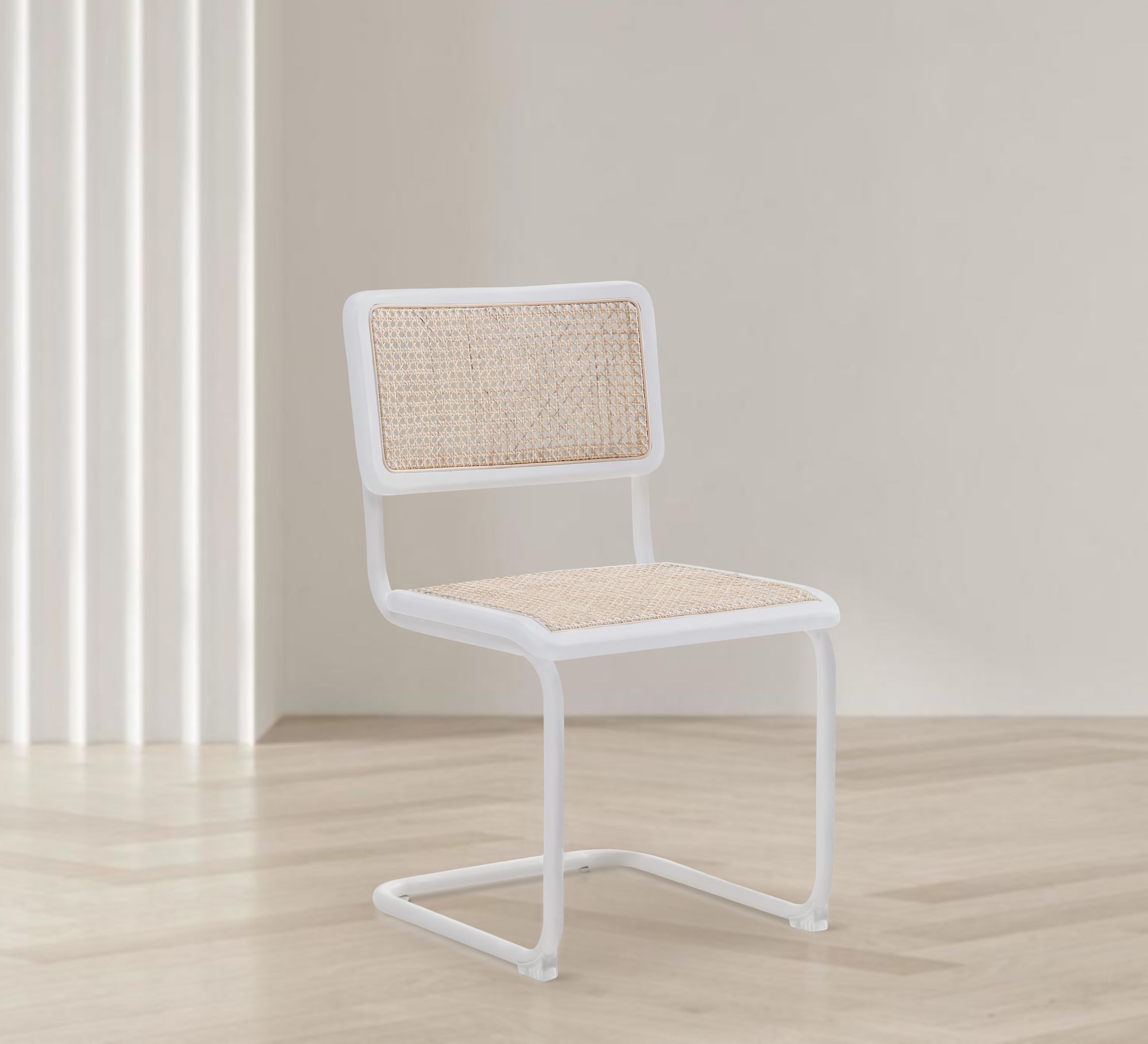 Kano Rattan Dining Chair with Black Powder Coated Metal Frame