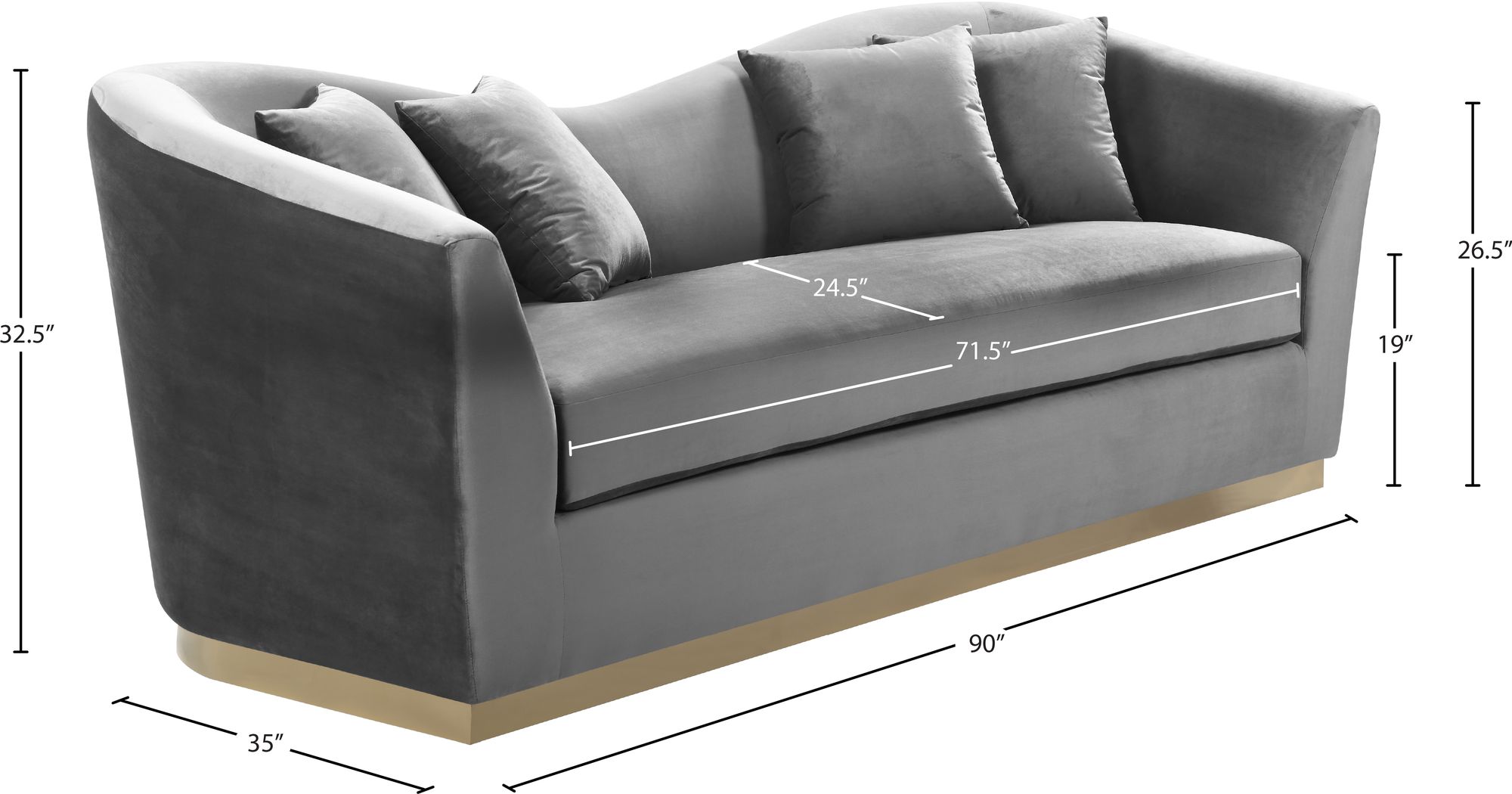 Arabella Velvet Sofa