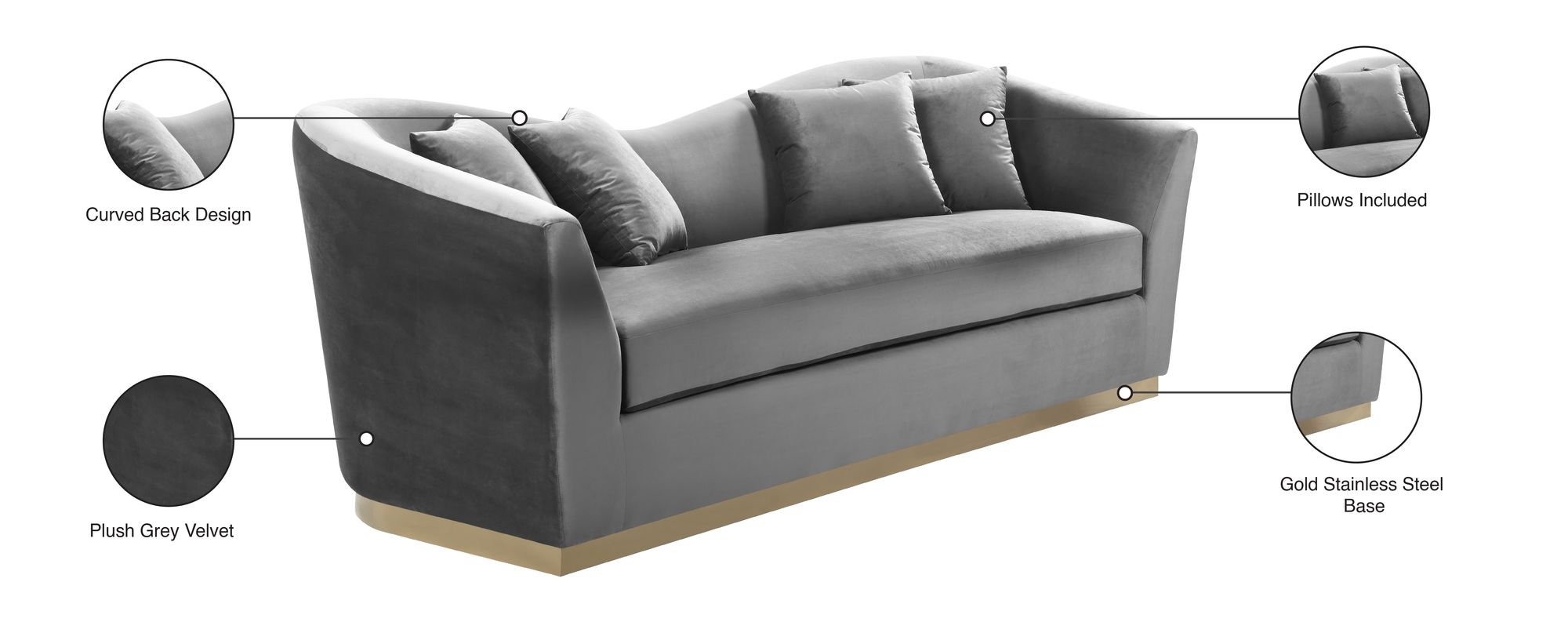 Arabella Velvet Sofa