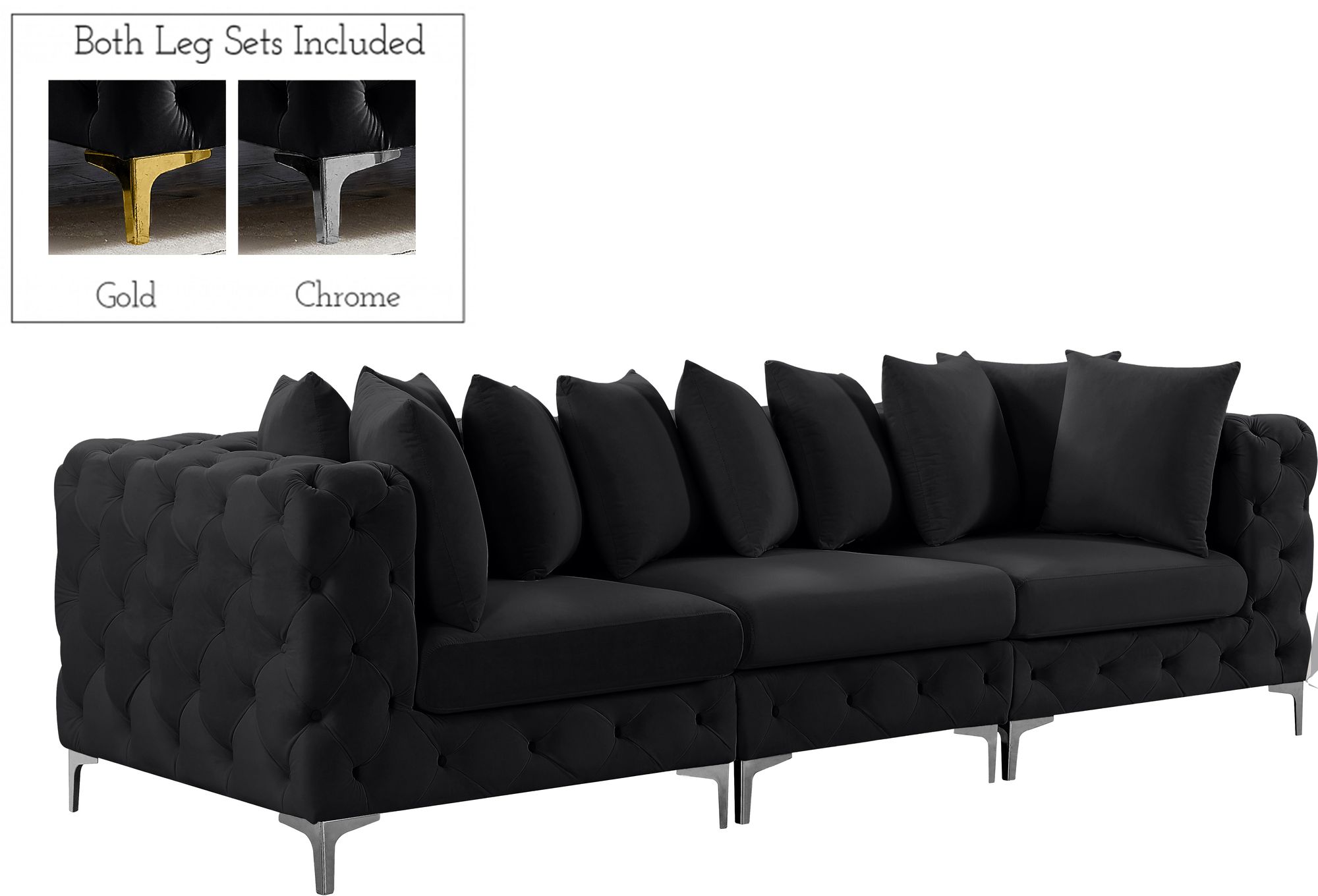 Tremblay 108" Velvet Modular Sofa