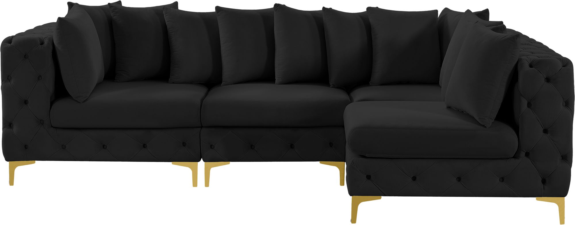 Tremblay 108" 4-Piece Velvet Modular Sectional