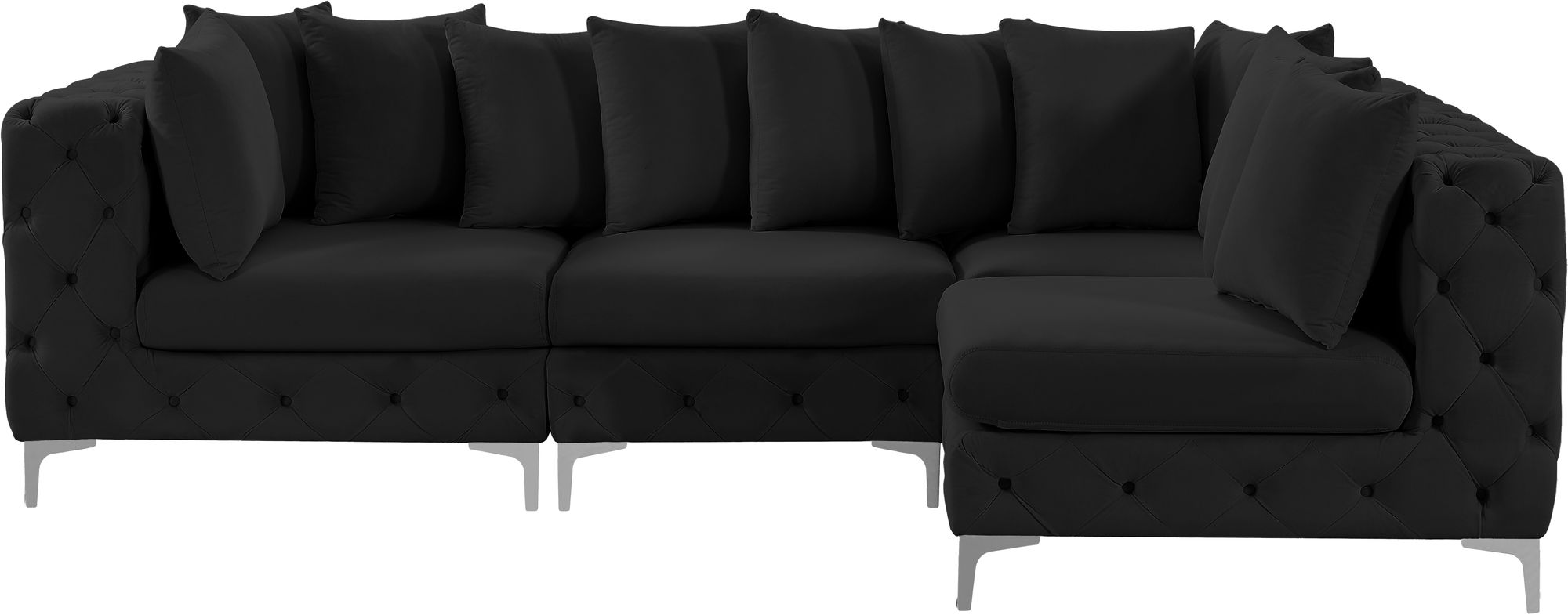 Tremblay 108" 4-Piece Velvet Modular Sectional
