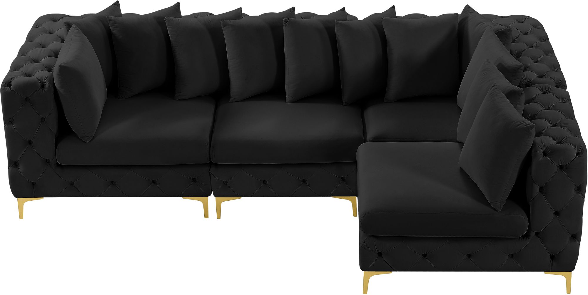 Tremblay 108" 4-Piece Velvet Modular Sectional