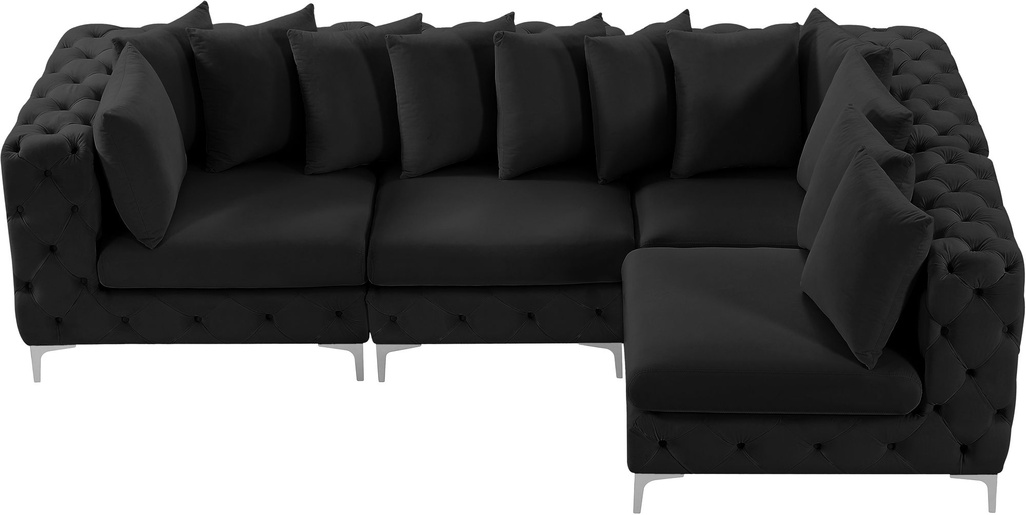 Tremblay 108" 4-Piece Velvet Modular Sectional