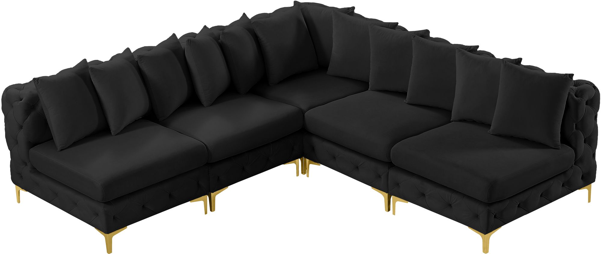 Tremblay 99" 5-Piece Velvet Modular Sectional