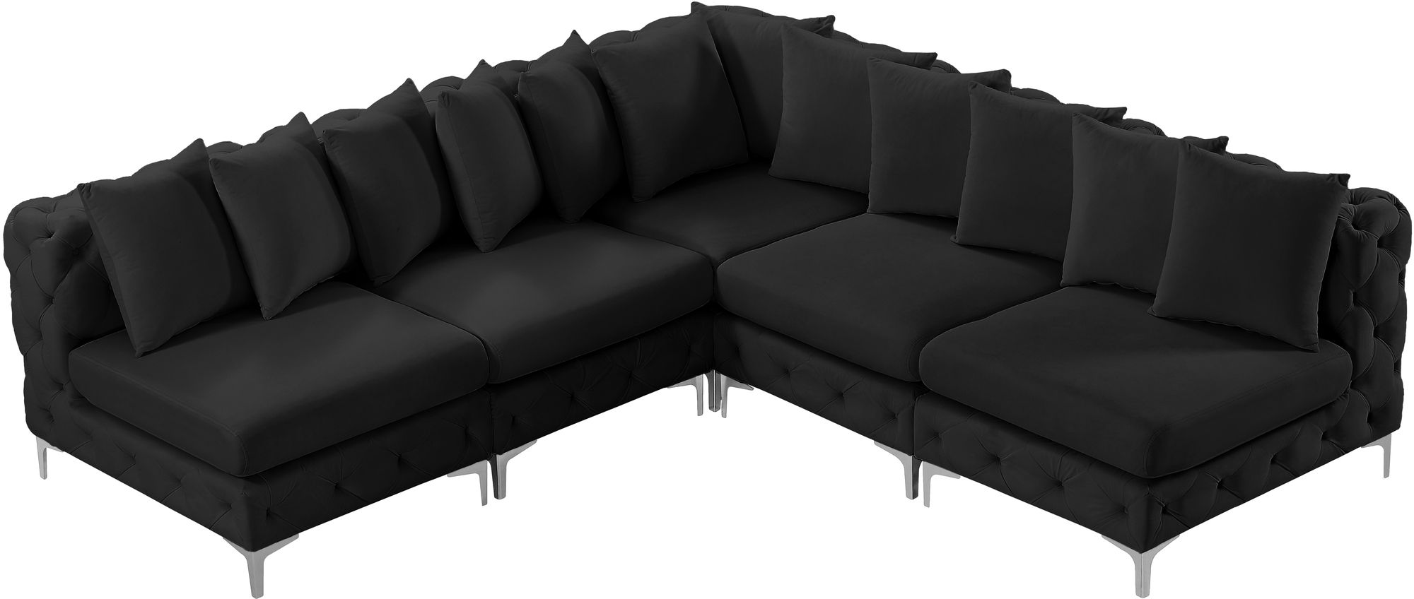 Tremblay 99" 5-Piece Velvet Modular Sectional