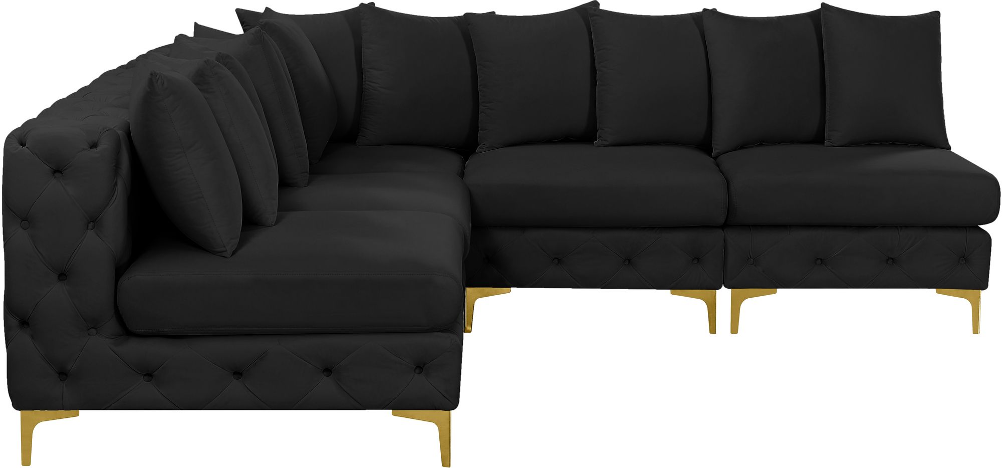 Tremblay 99" 5-Piece Velvet Modular Sectional