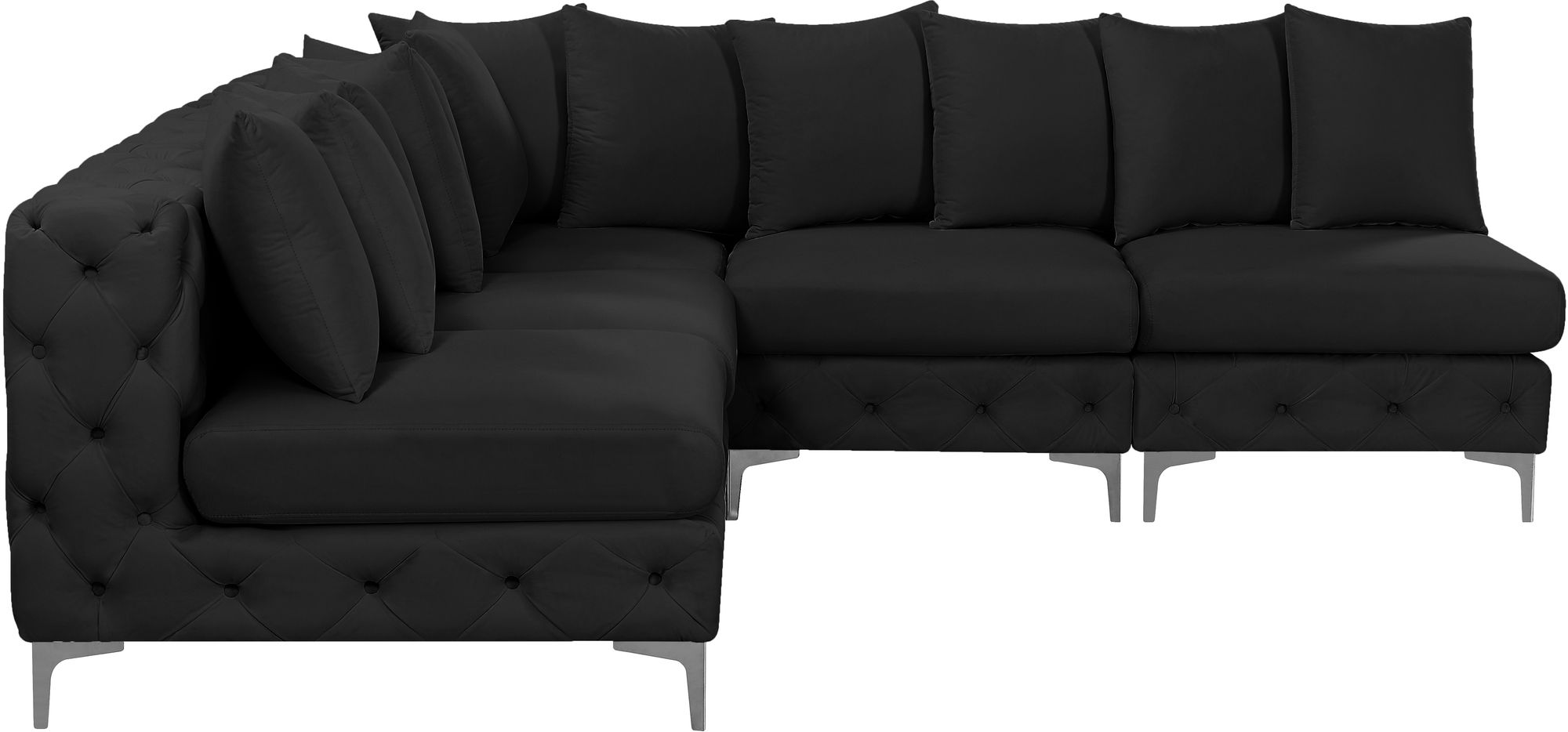 Tremblay 99" 5-Piece Velvet Modular Sectional