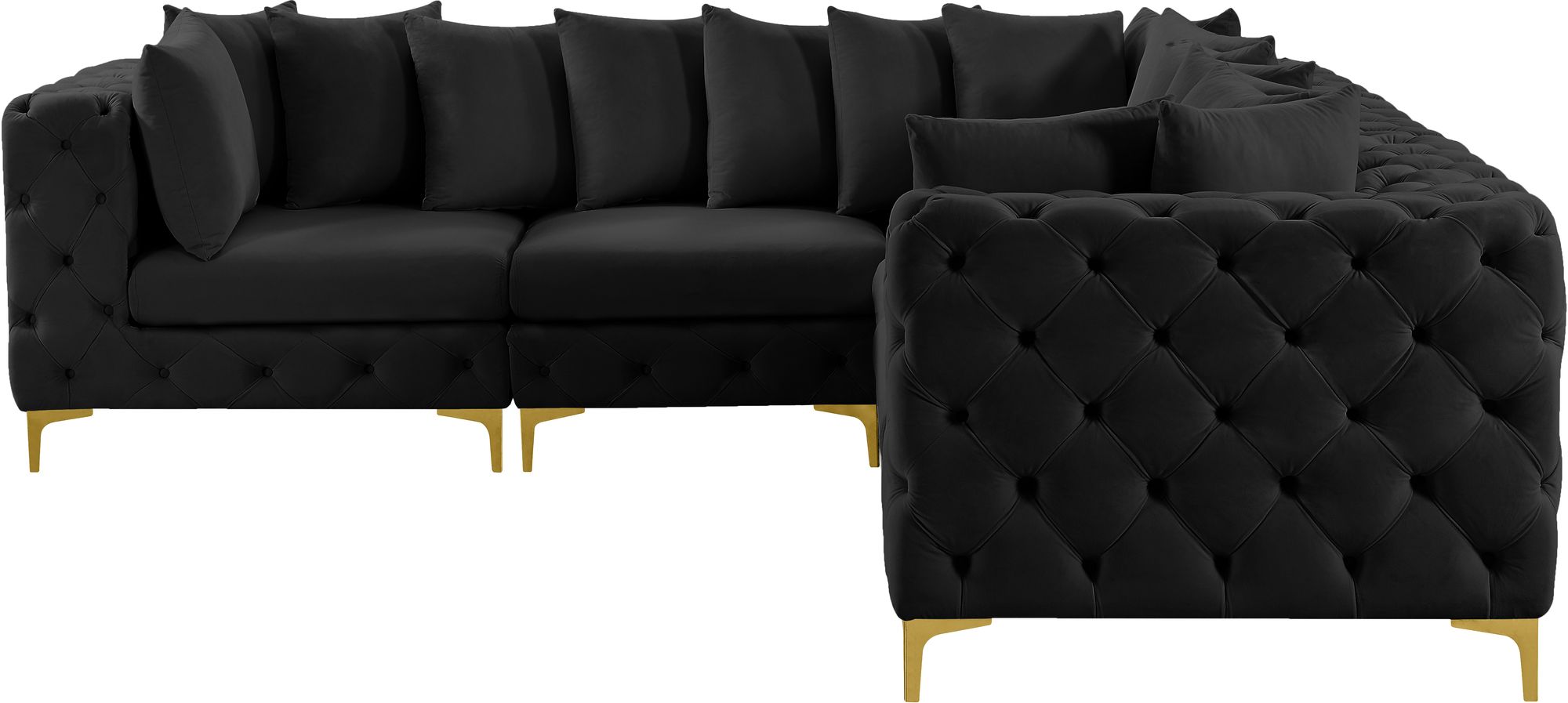Tremblay 108" 5-Piece Velvet Modular Corner Sectional