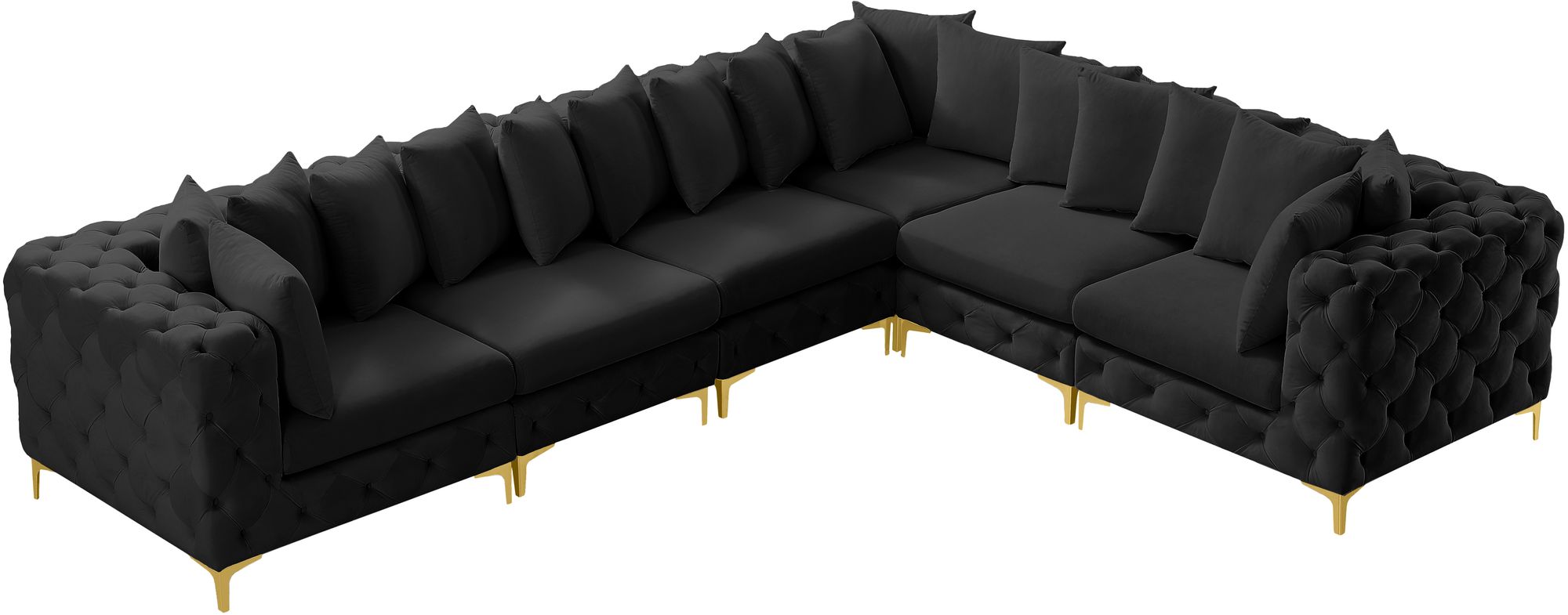 Tremblay 138" 6-Piece Velvet Modular Sectional