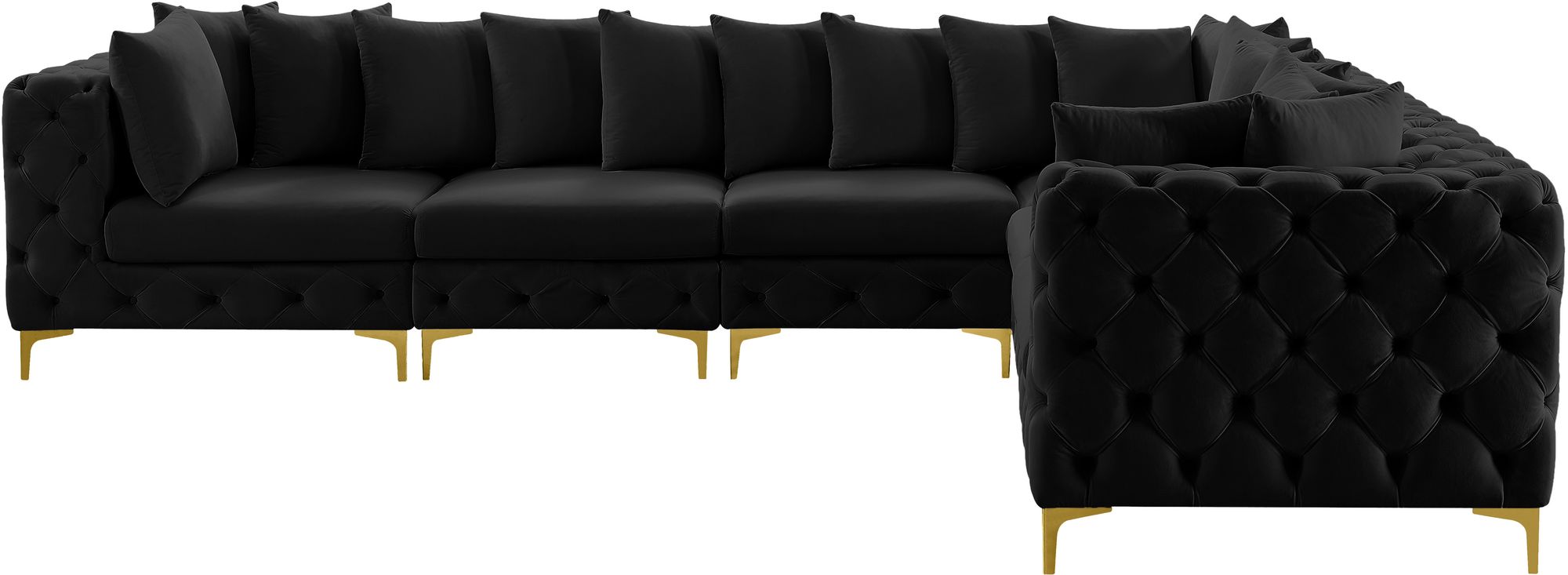 Tremblay 138" 6-Piece Velvet Modular Sectional
