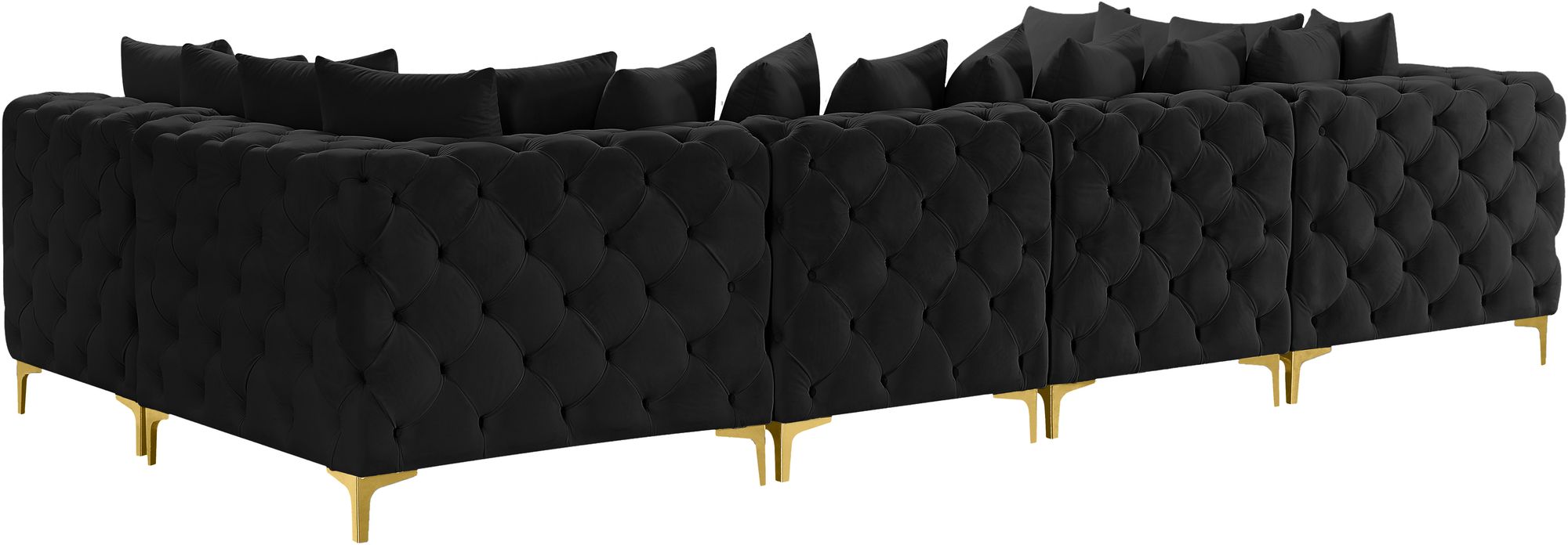 Tremblay 138" 6-Piece Velvet Modular U-Shape Sectional