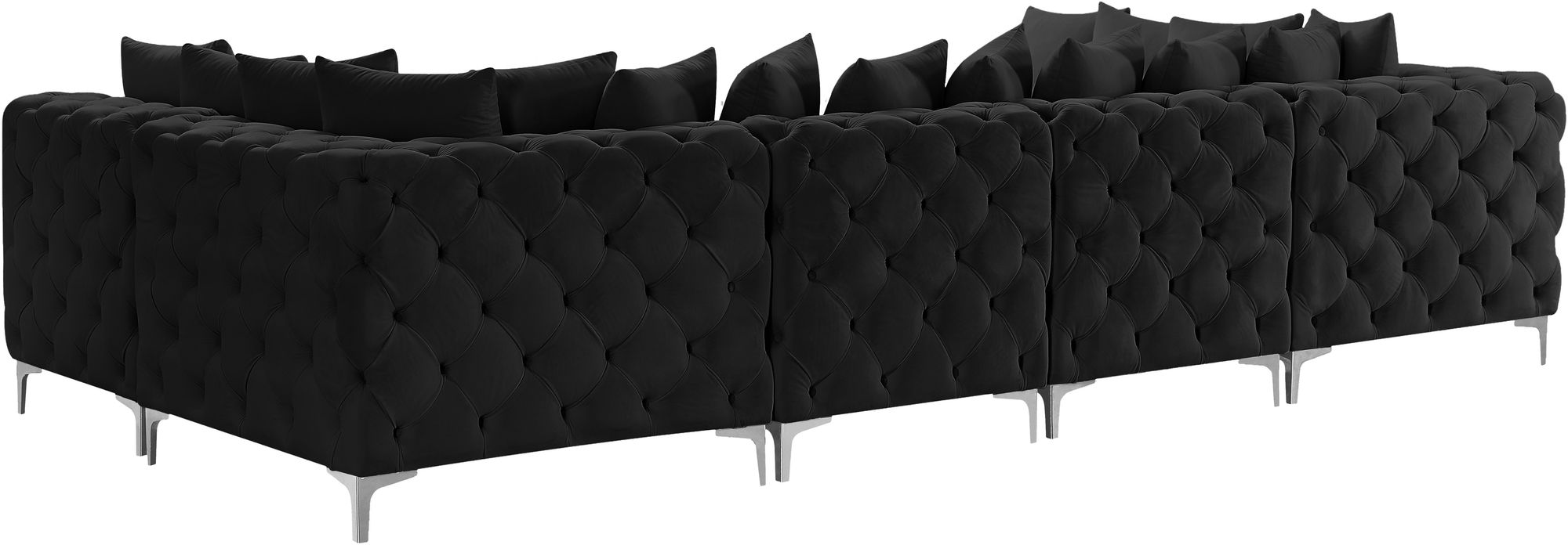 Tremblay 138" 6-Piece Velvet Modular U-Shape Sectional