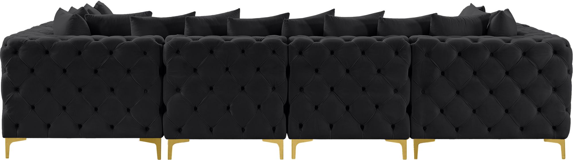 Tremblay 138" 6-Piece Velvet Modular U-Shape Sectional
