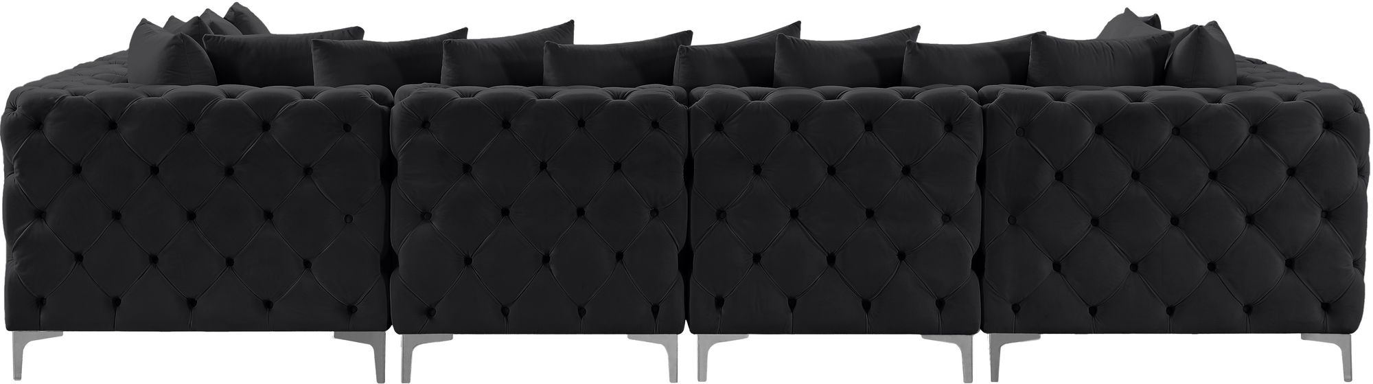 Tremblay 138" 6-Piece Velvet Modular U-Shape Sectional