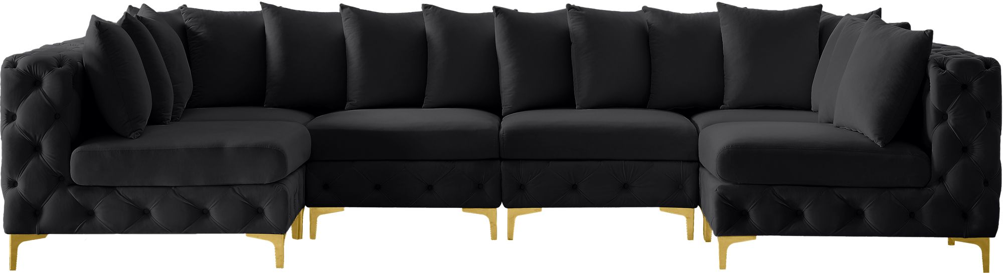 Tremblay 138" 6-Piece Velvet Modular U-Shape Sectional