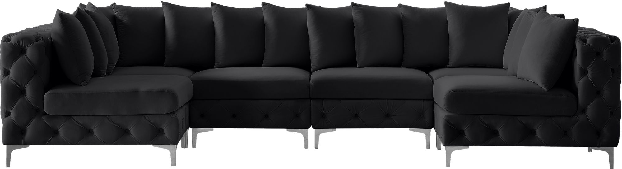Tremblay 138" 6-Piece Velvet Modular U-Shape Sectional