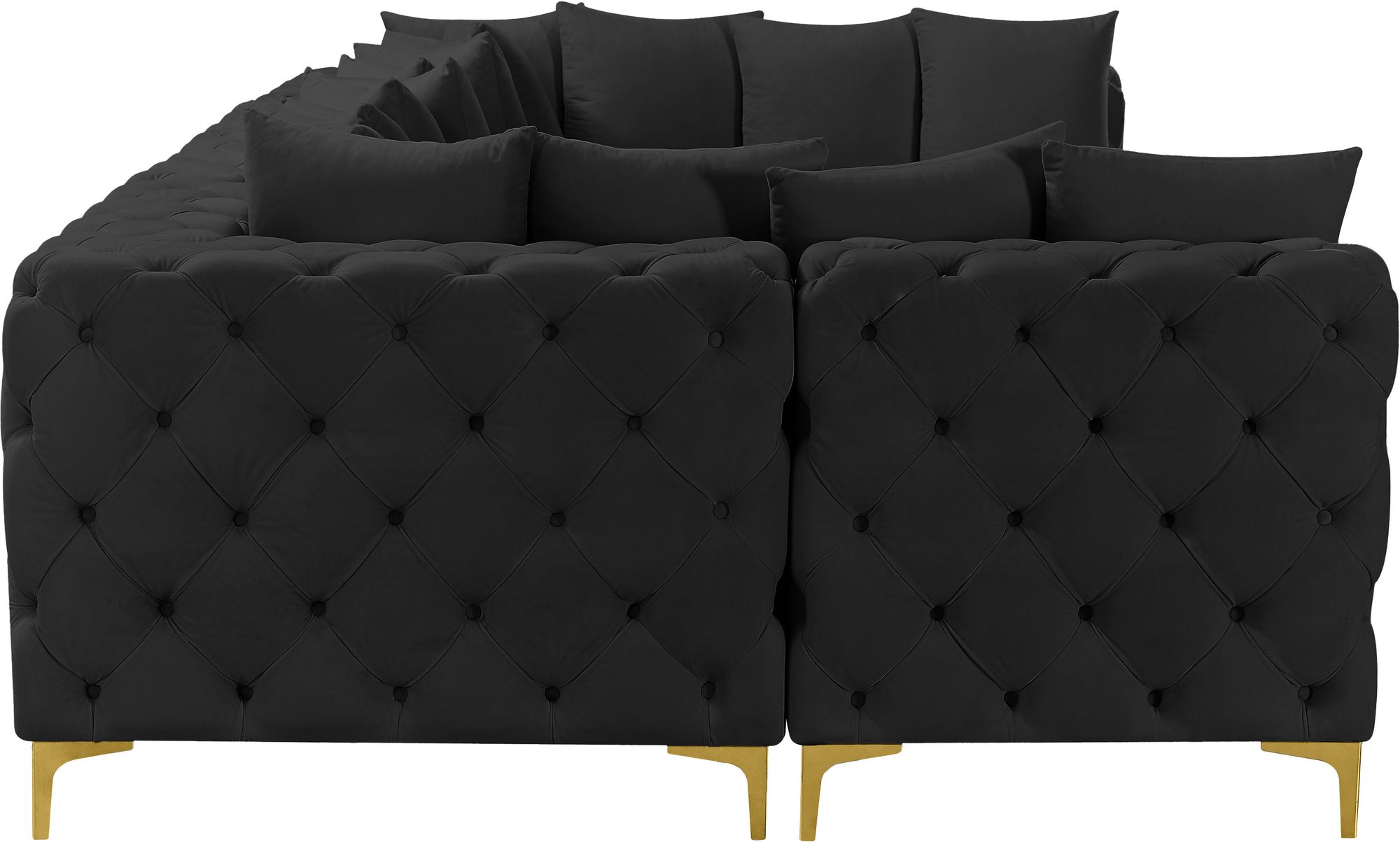 Tremblay 138" 6-Piece Velvet Modular U-Shape Sectional