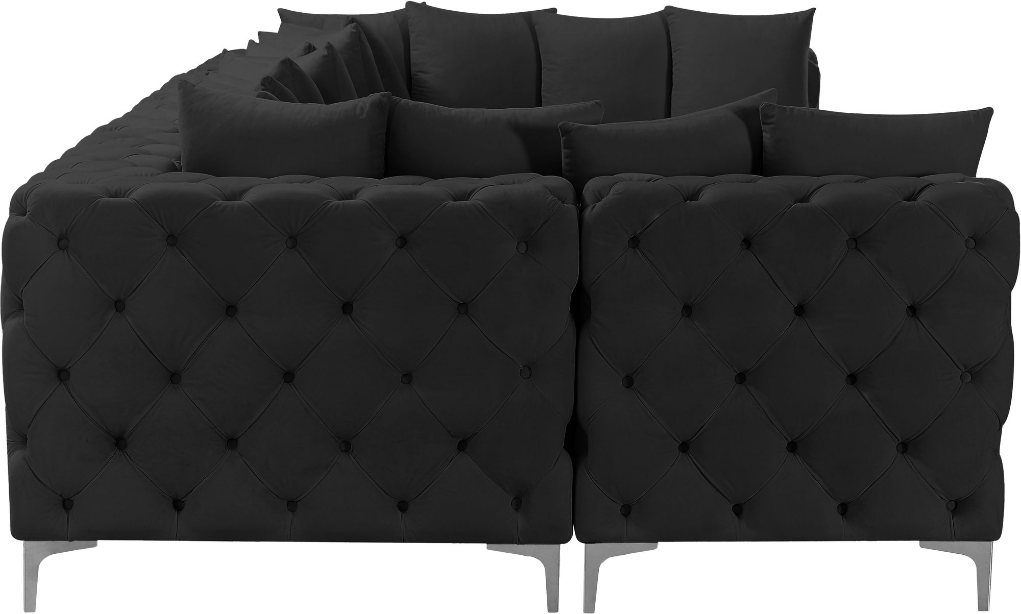 Tremblay 138" 6-Piece Velvet Modular U-Shape Sectional