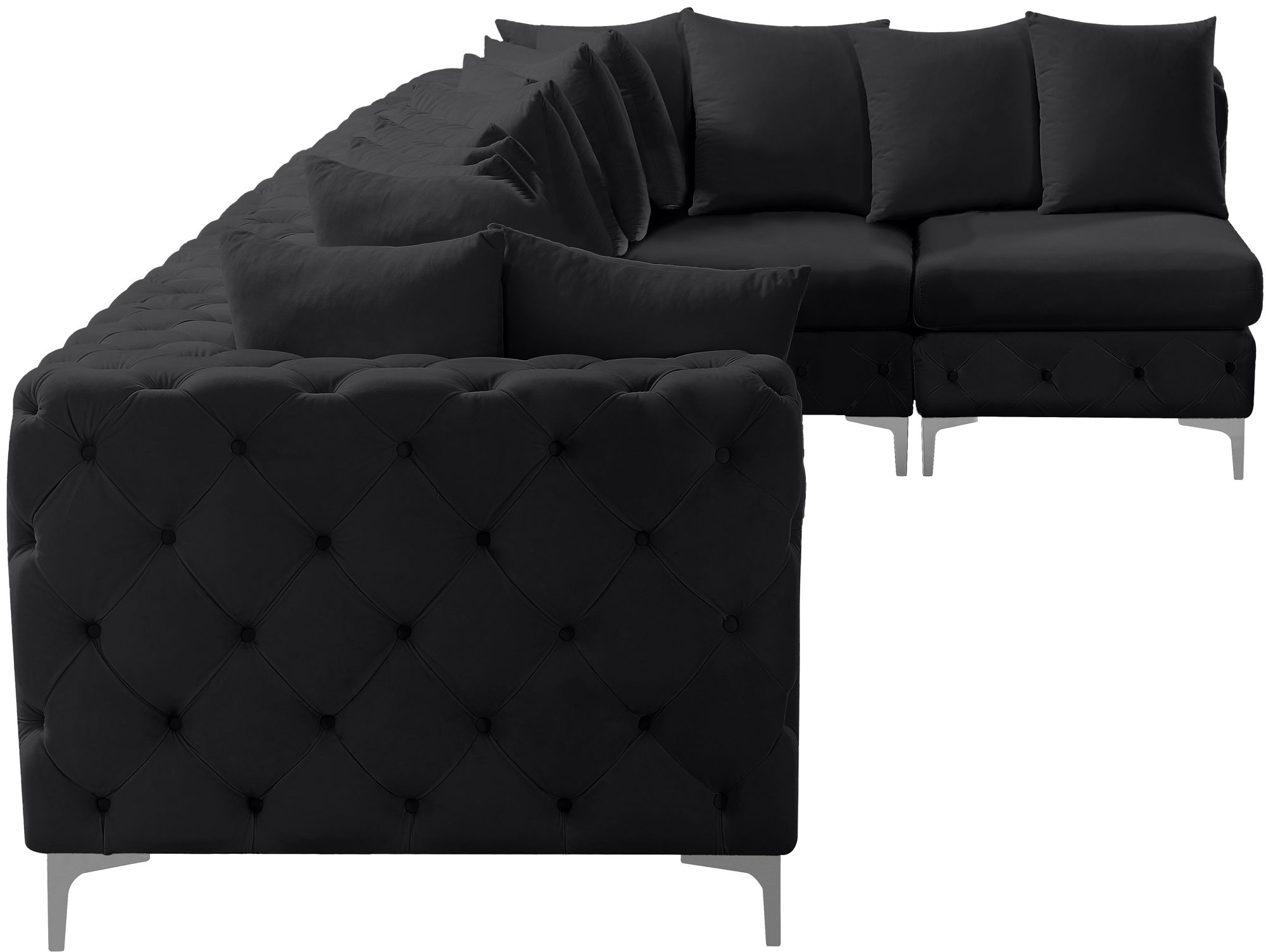 Tremblay 168" 6-Piece Velvet Modular Sectional