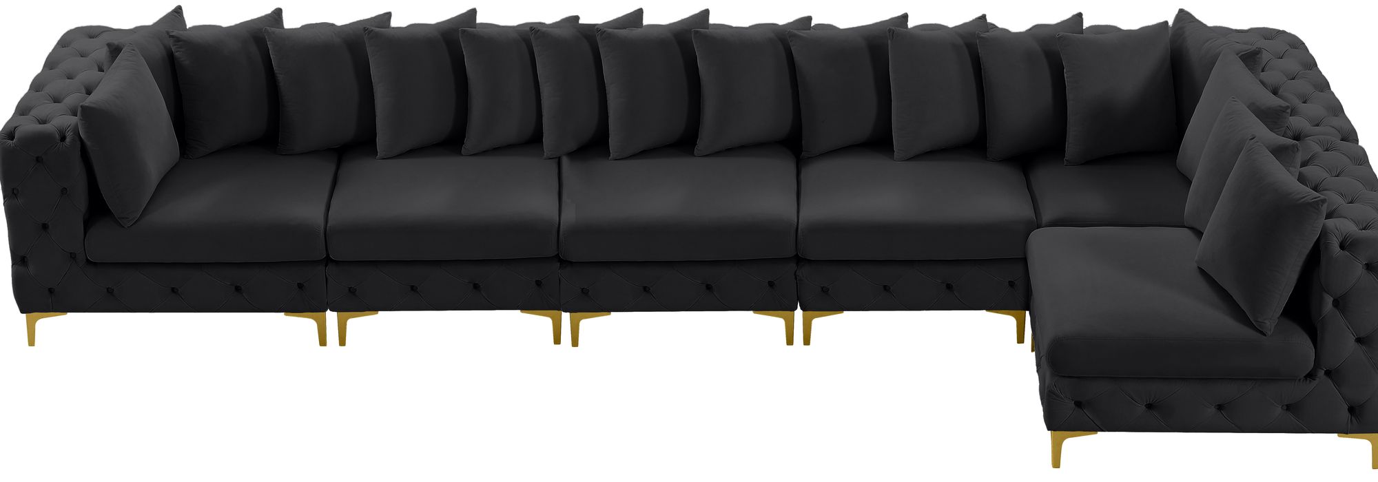 Tremblay 168" 6-Piece Velvet Modular Sectional