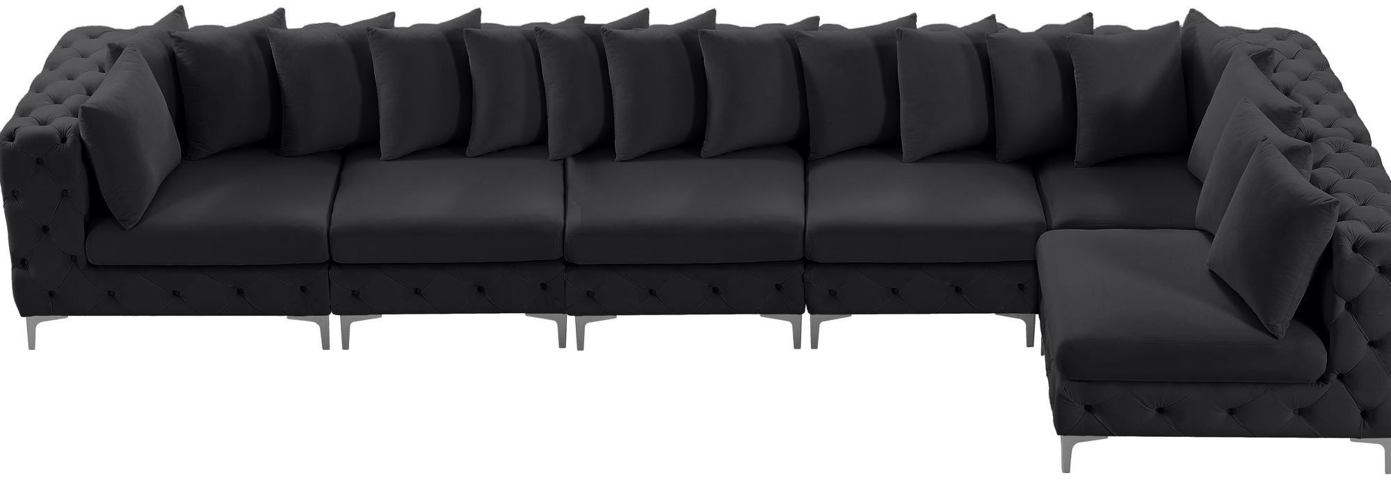 Tremblay 168" 6-Piece Velvet Modular Sectional