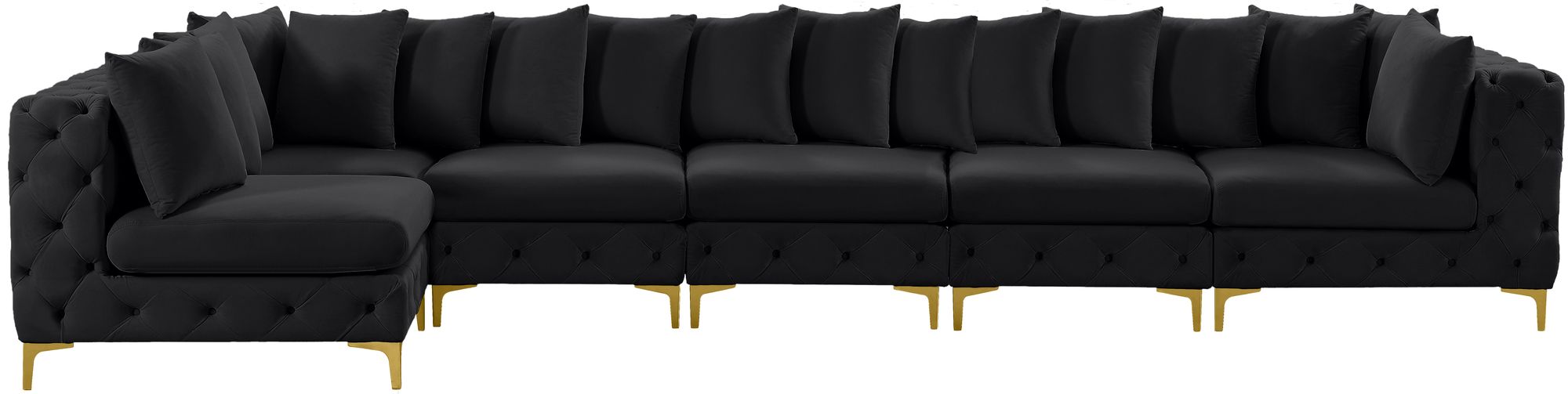 Tremblay 168" 6-Piece Velvet Modular Sectional