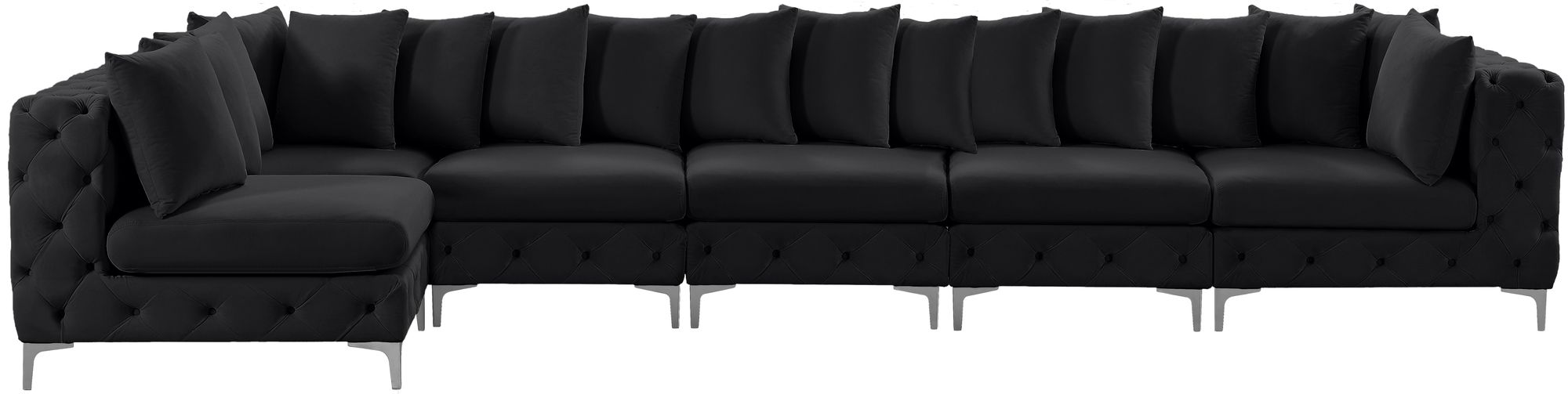 Tremblay 168" 6-Piece Velvet Modular Sectional