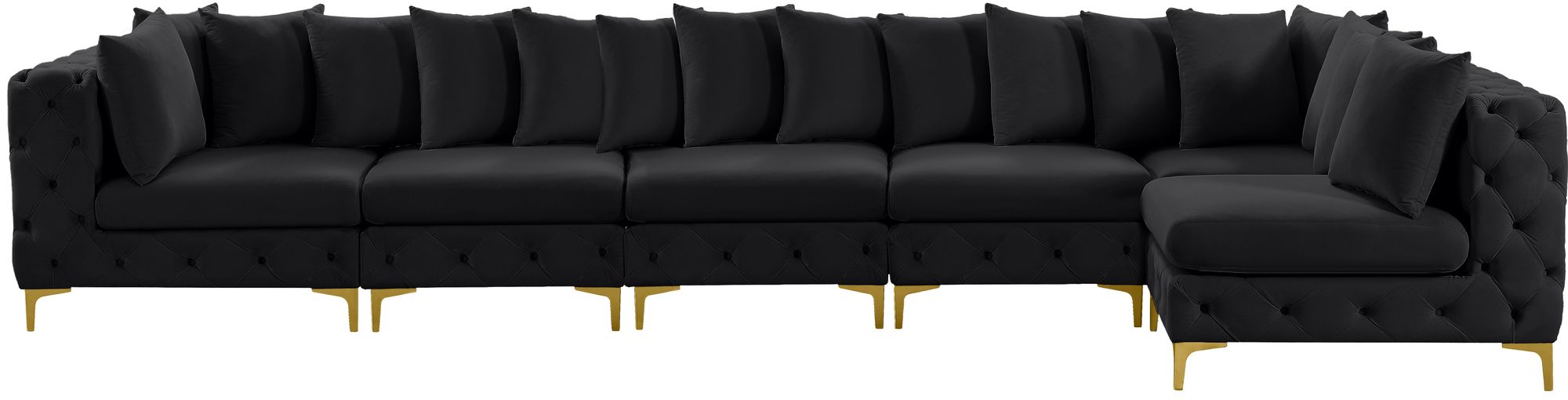 Tremblay 168" 6-Piece Velvet Modular Sectional