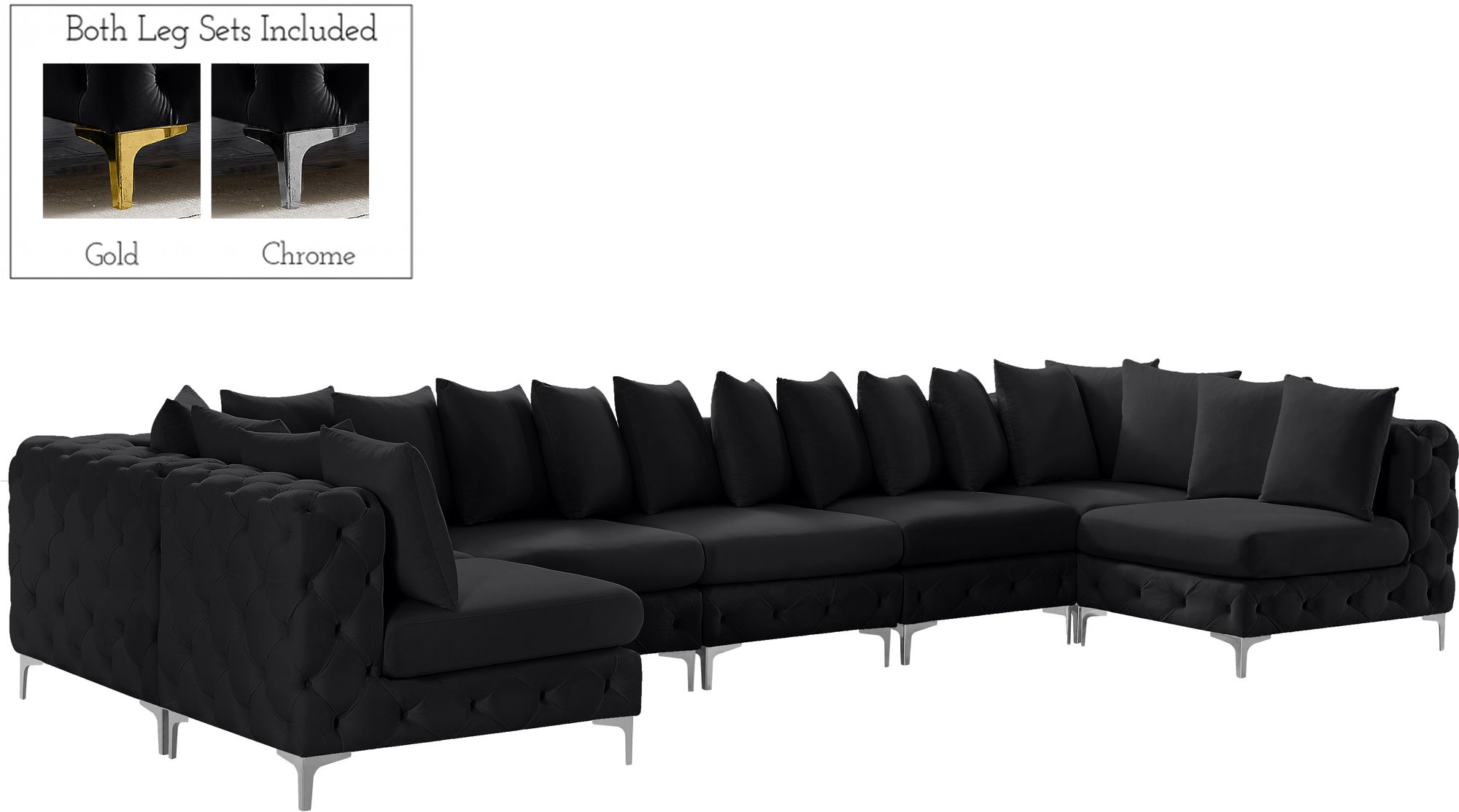 Tremblay 168" 7-Piece Velvet Modular Sectional