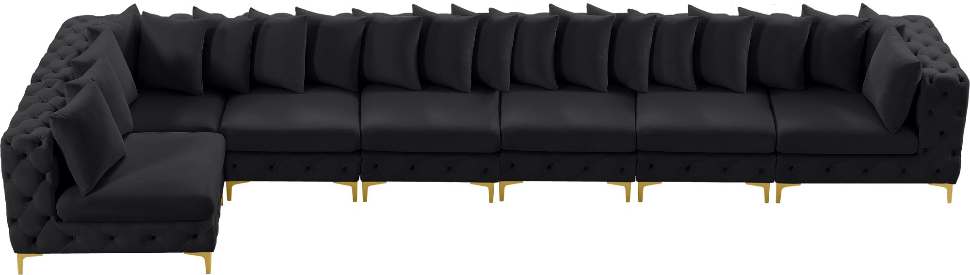 Tremblay 198" 7-Piece Velvet Modular Sectional