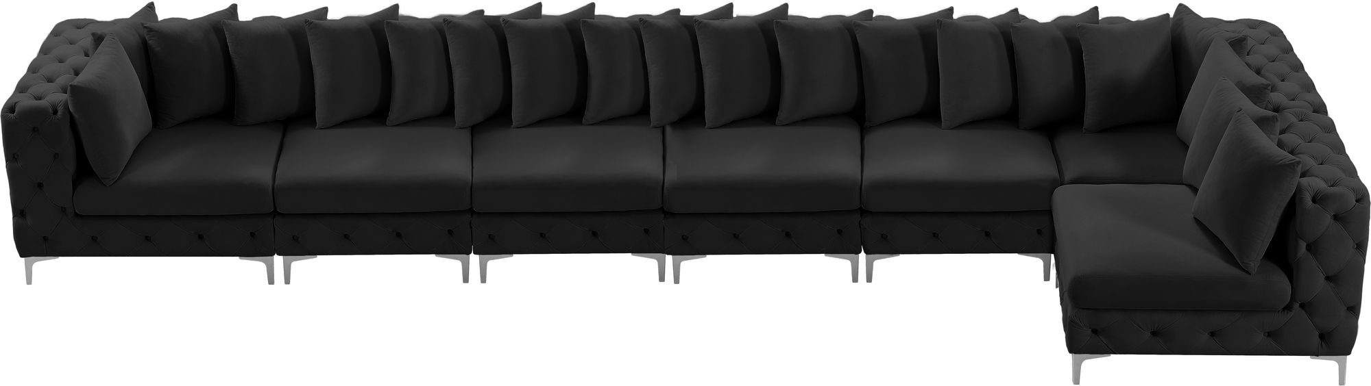 Tremblay 198" 7-Piece Velvet Modular Sectional